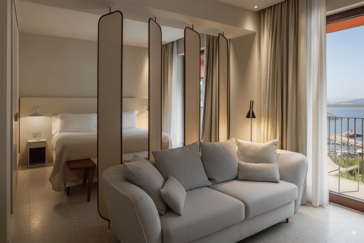 Ercoletto Sea View Balcony Junior Suite - Living Area