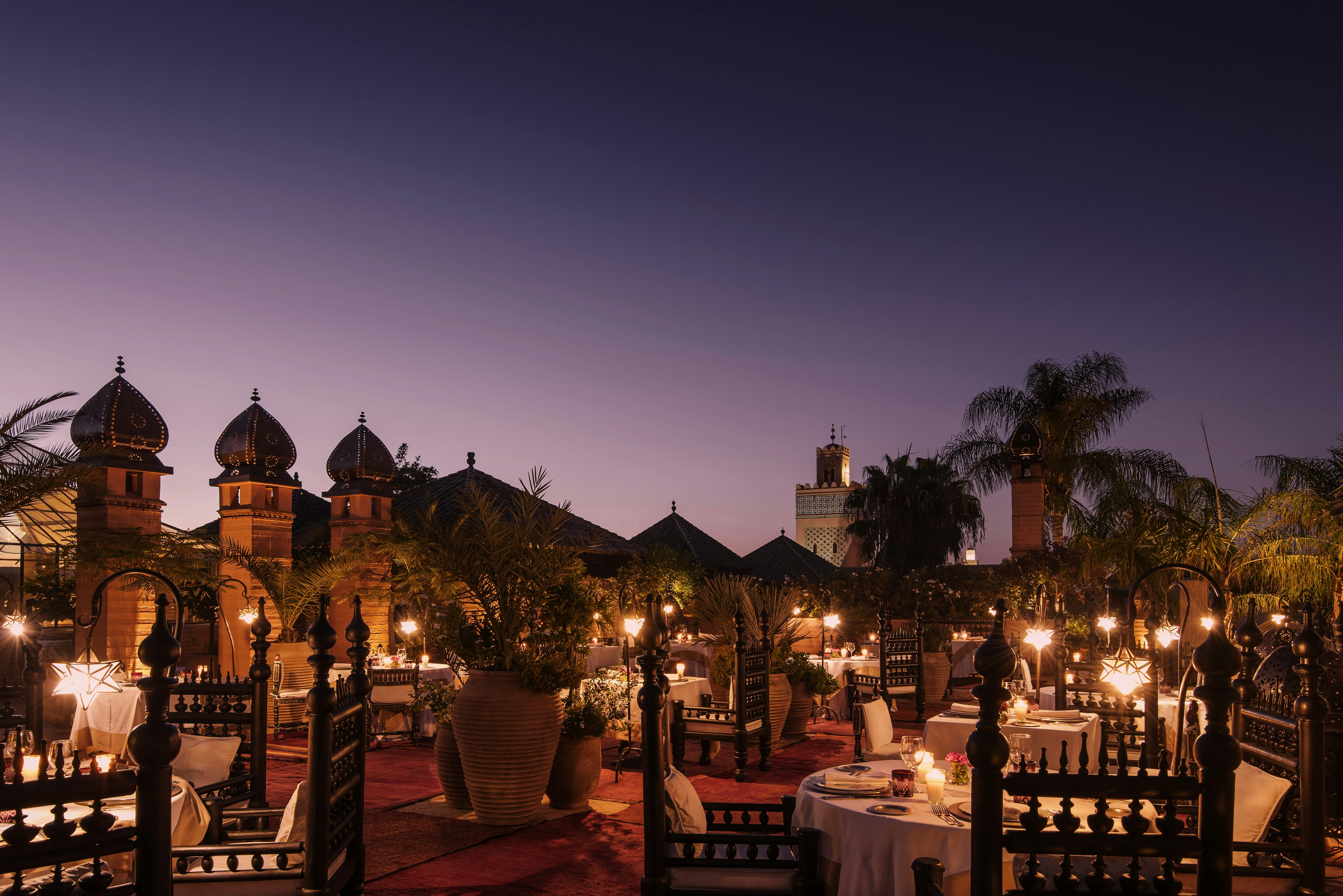 Rooftop Restaurant at night