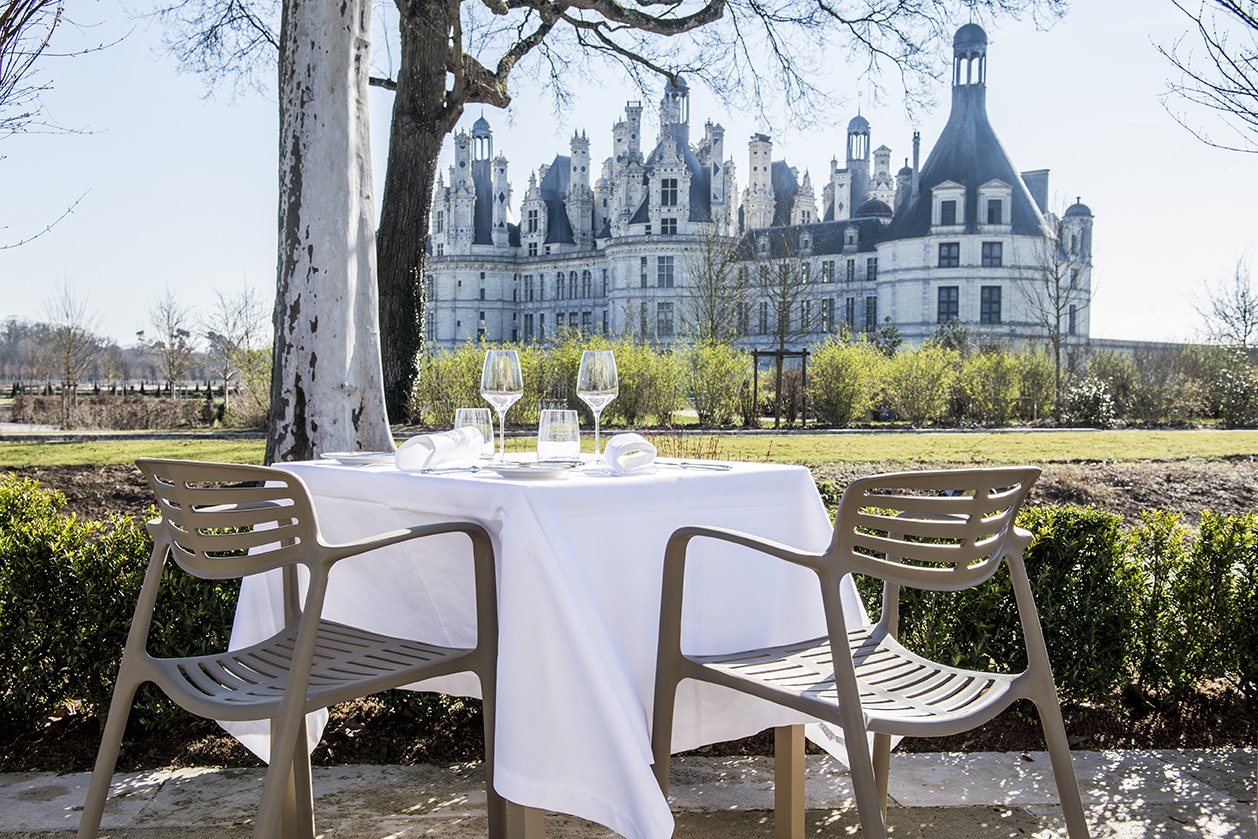 View of the chateaux from Restaurant terrace