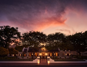 Leeu House Facade - Evening