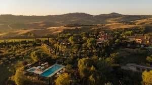 Aerial pool view