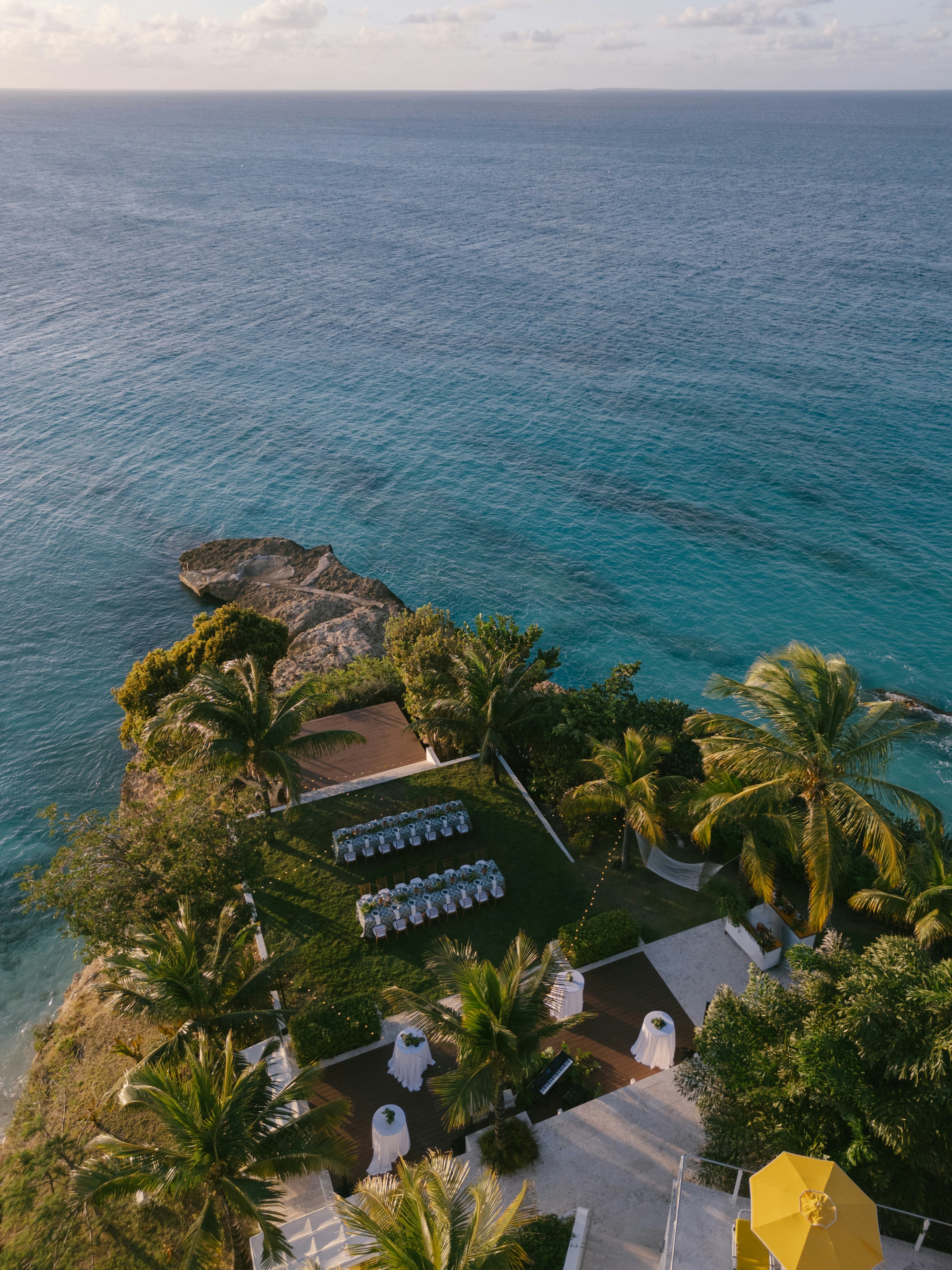 Malli Bluff Wedding/Event Setup - Aerial