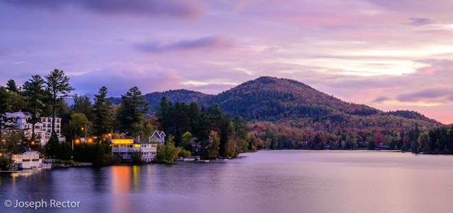 Purple Dusk From Lake JR Summer