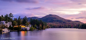 Purple Dusk From Lake JR Summer