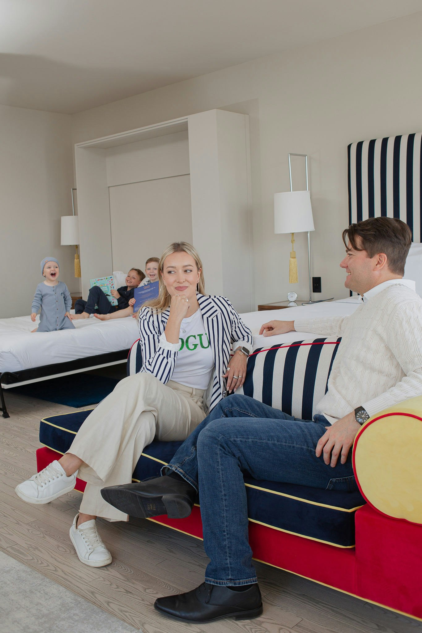 Family time in a studio