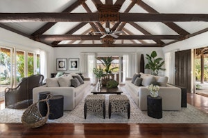 2BR Beachfront Pool Residence - Living Area