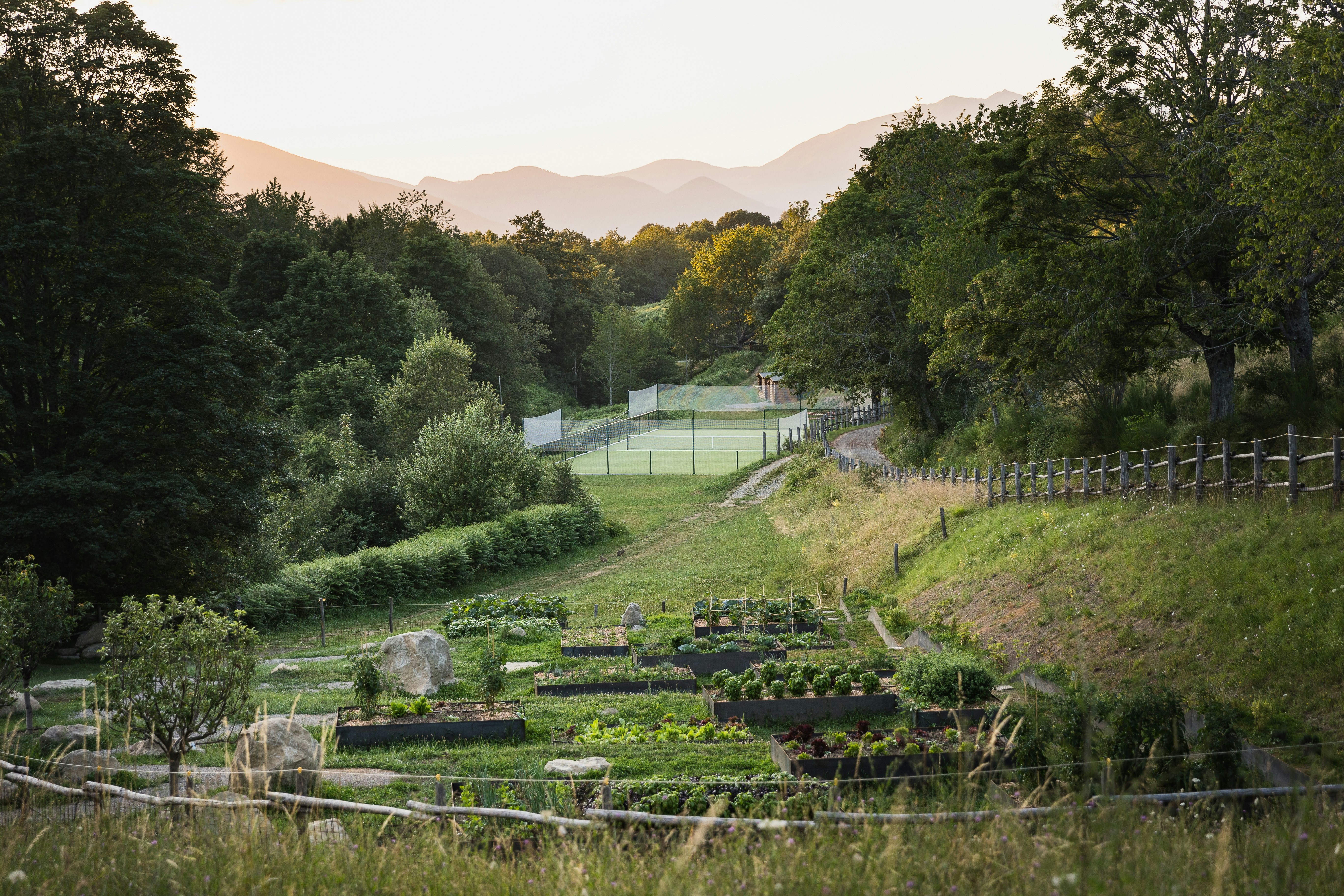 Vegetable Garden And Tennis Court