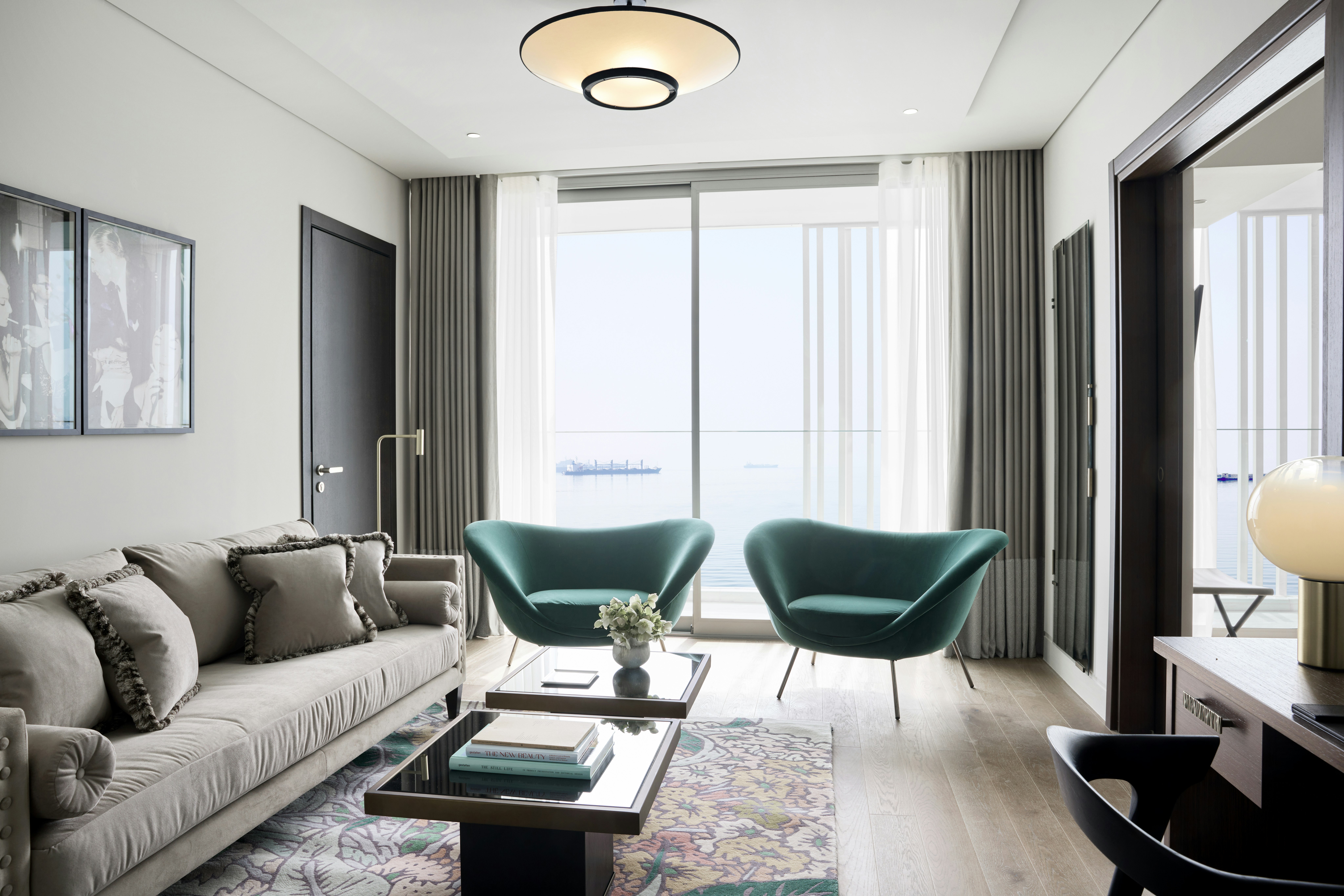 Olympos Suite Sea Front with Balcony - Living Area