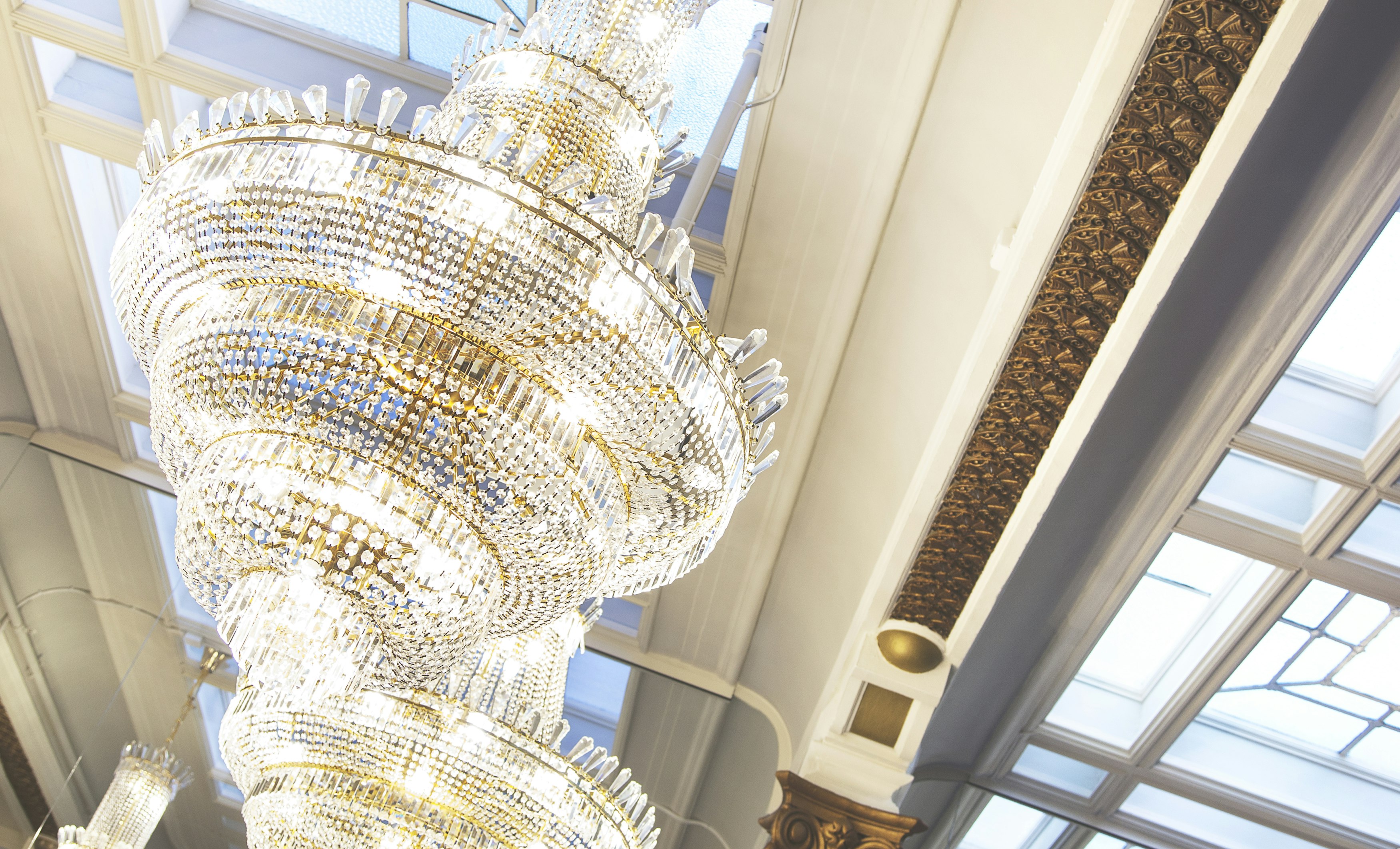 Chandeliers in Ballroom