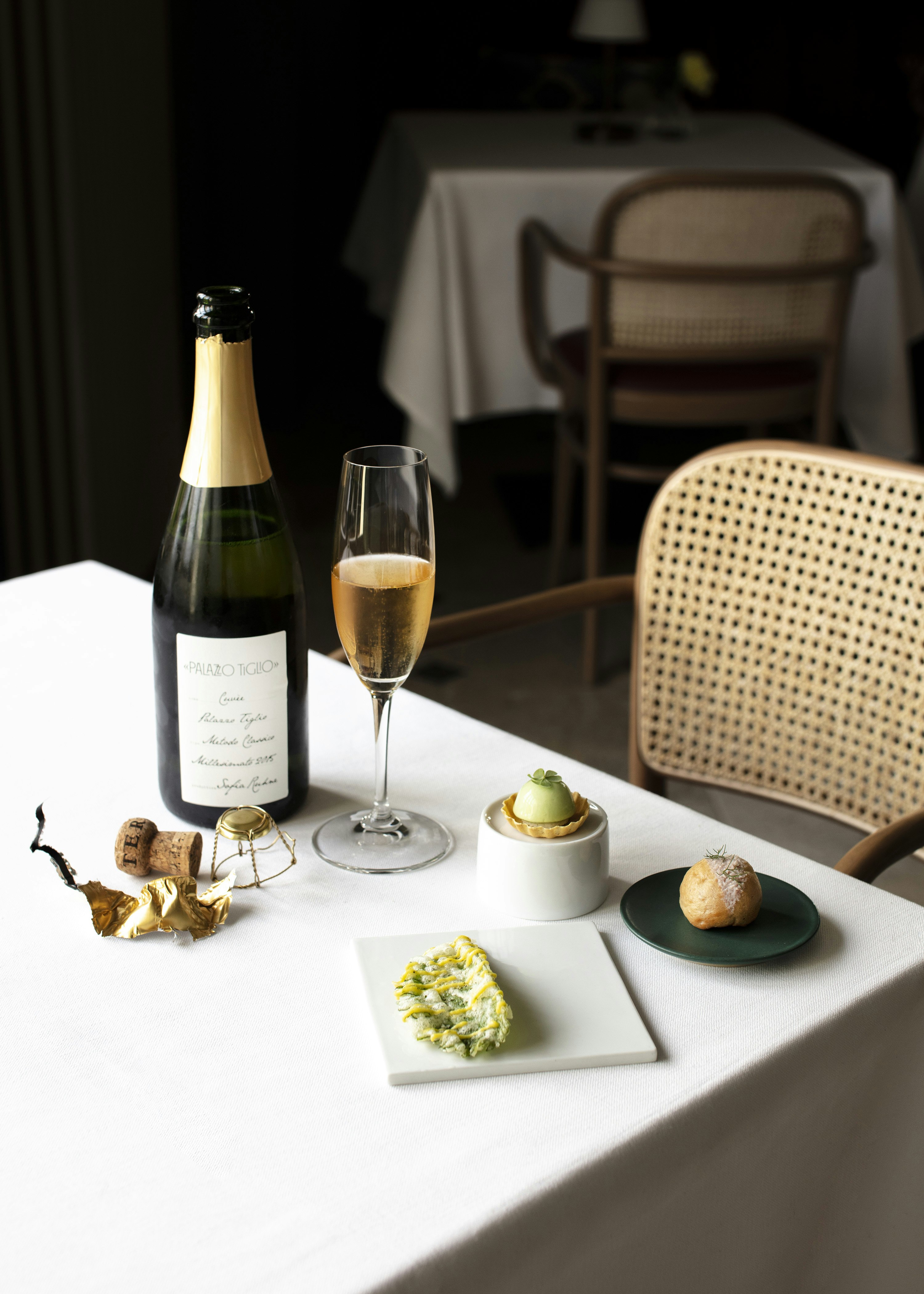 Welcome drink at restaurant