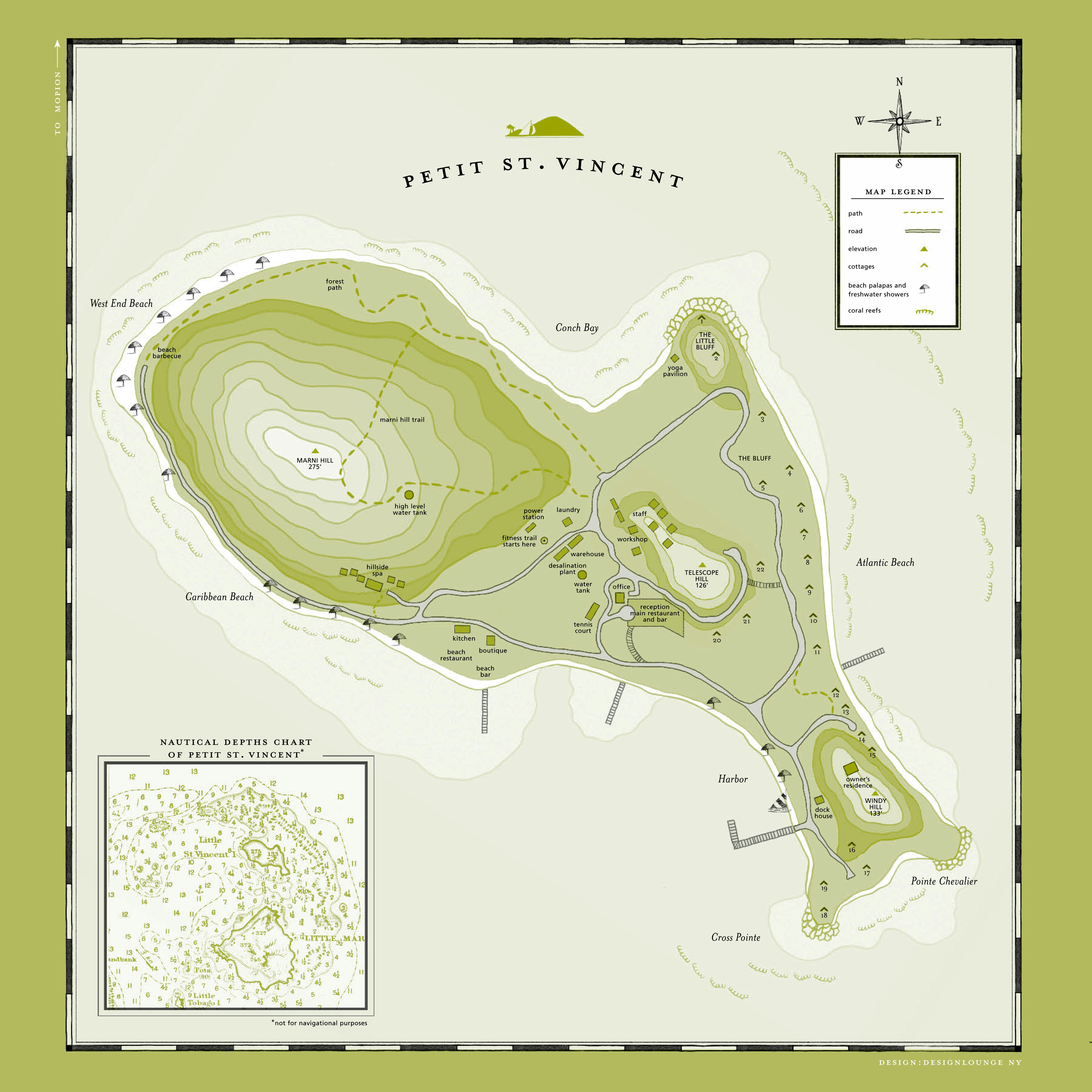 Island Map - Cottage #6-11 are 2 Bedrooms