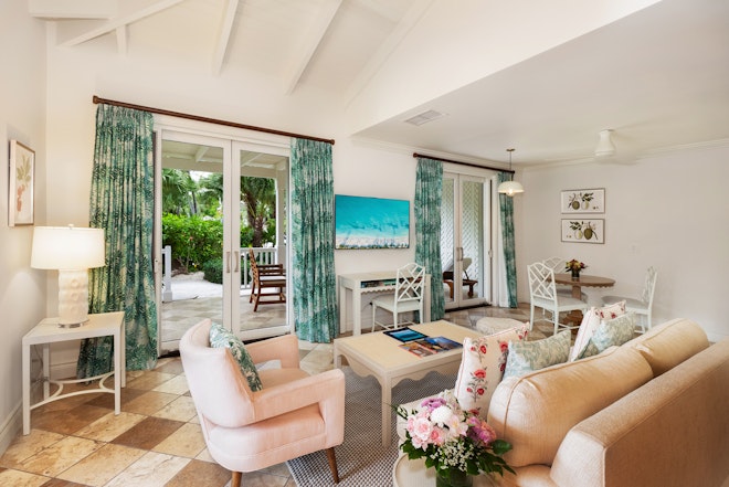 Poolside One Bedroom Living Room