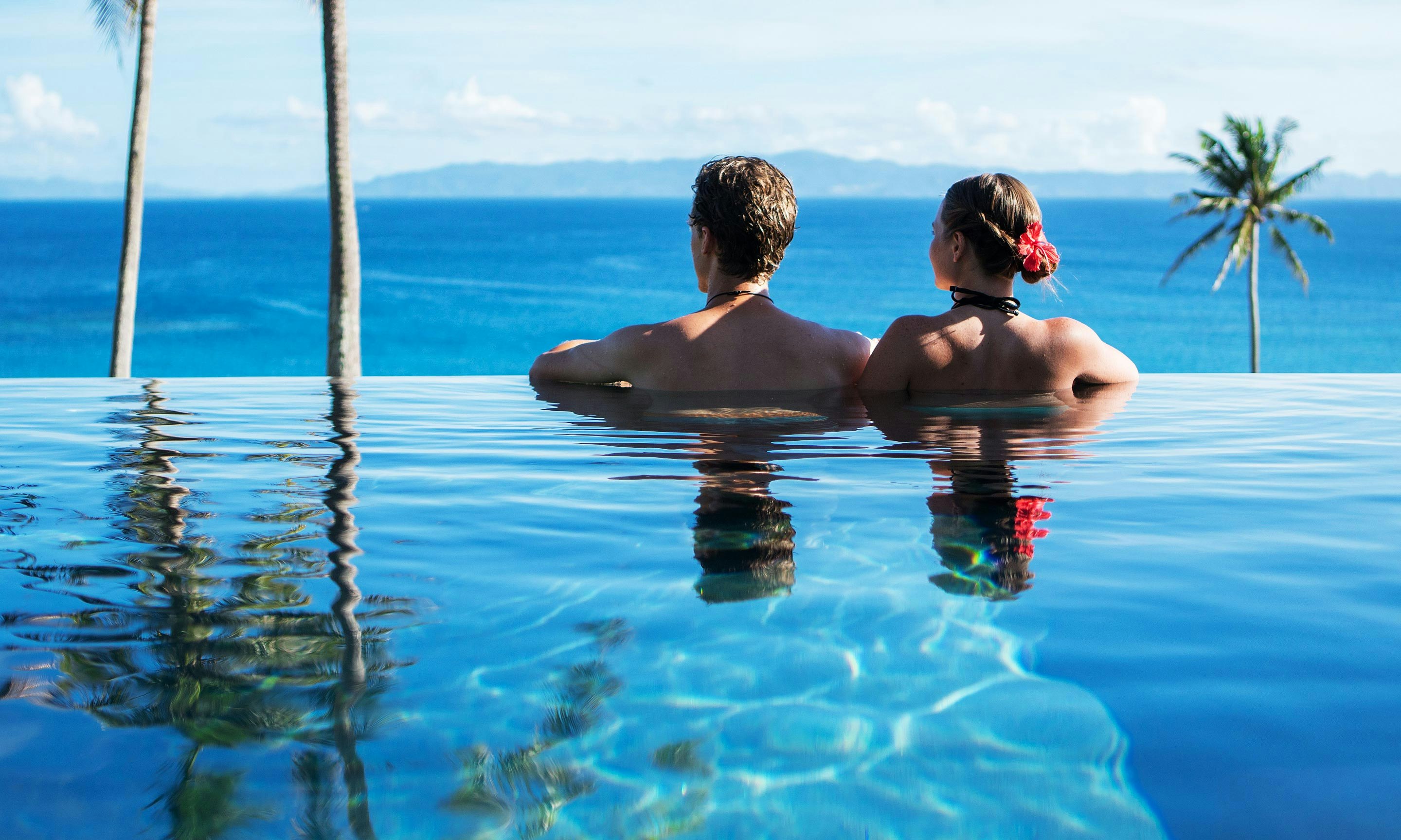 Overlook Couple Close Together Pool