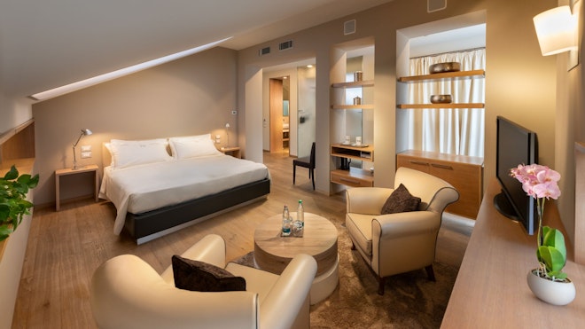 Attic Suite - Bedroom & Living Area