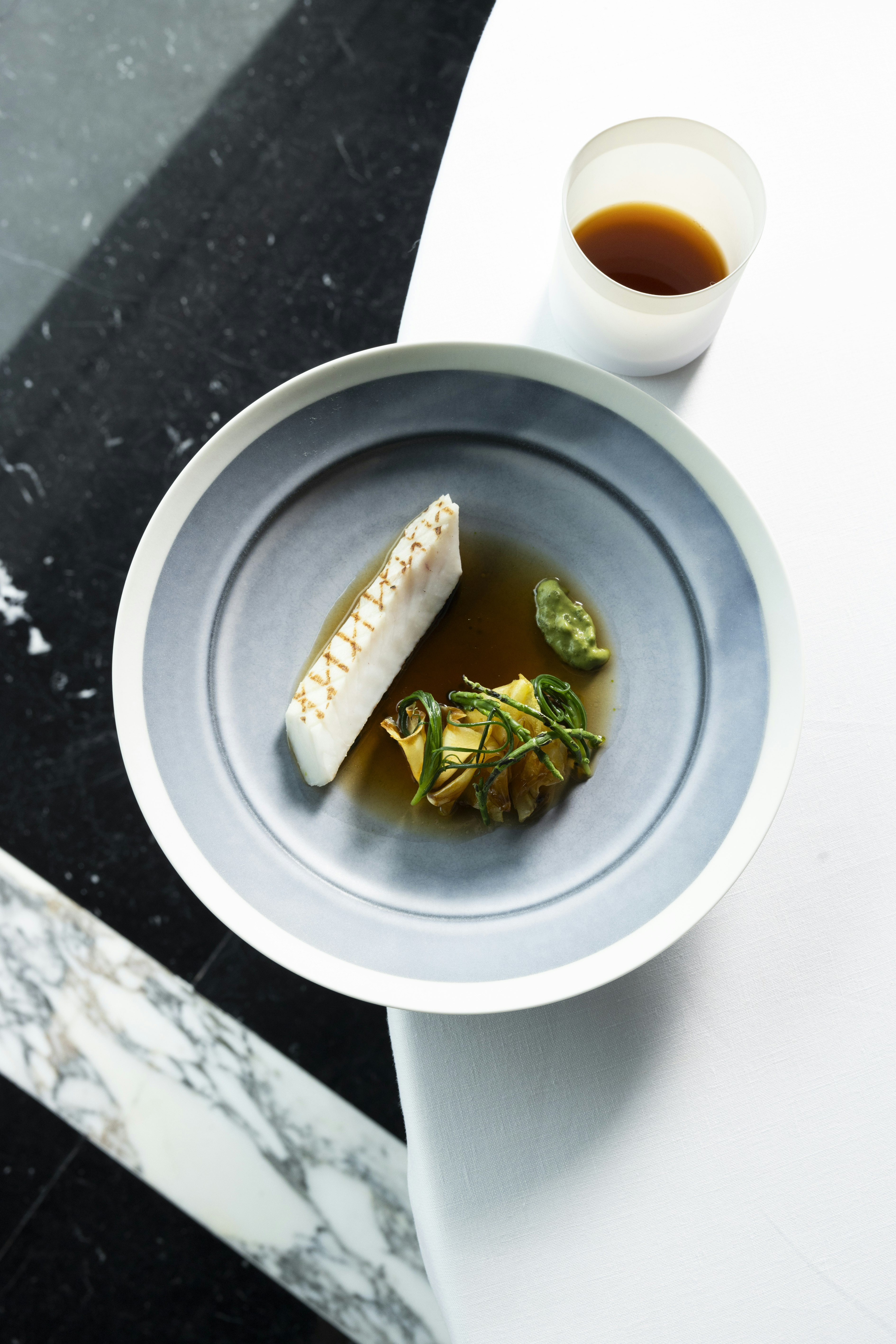 John Dory from the Coast, Rock Fish Broth and Agretti