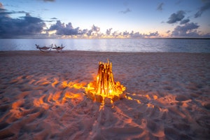 Sunset Bonfire At The Cove