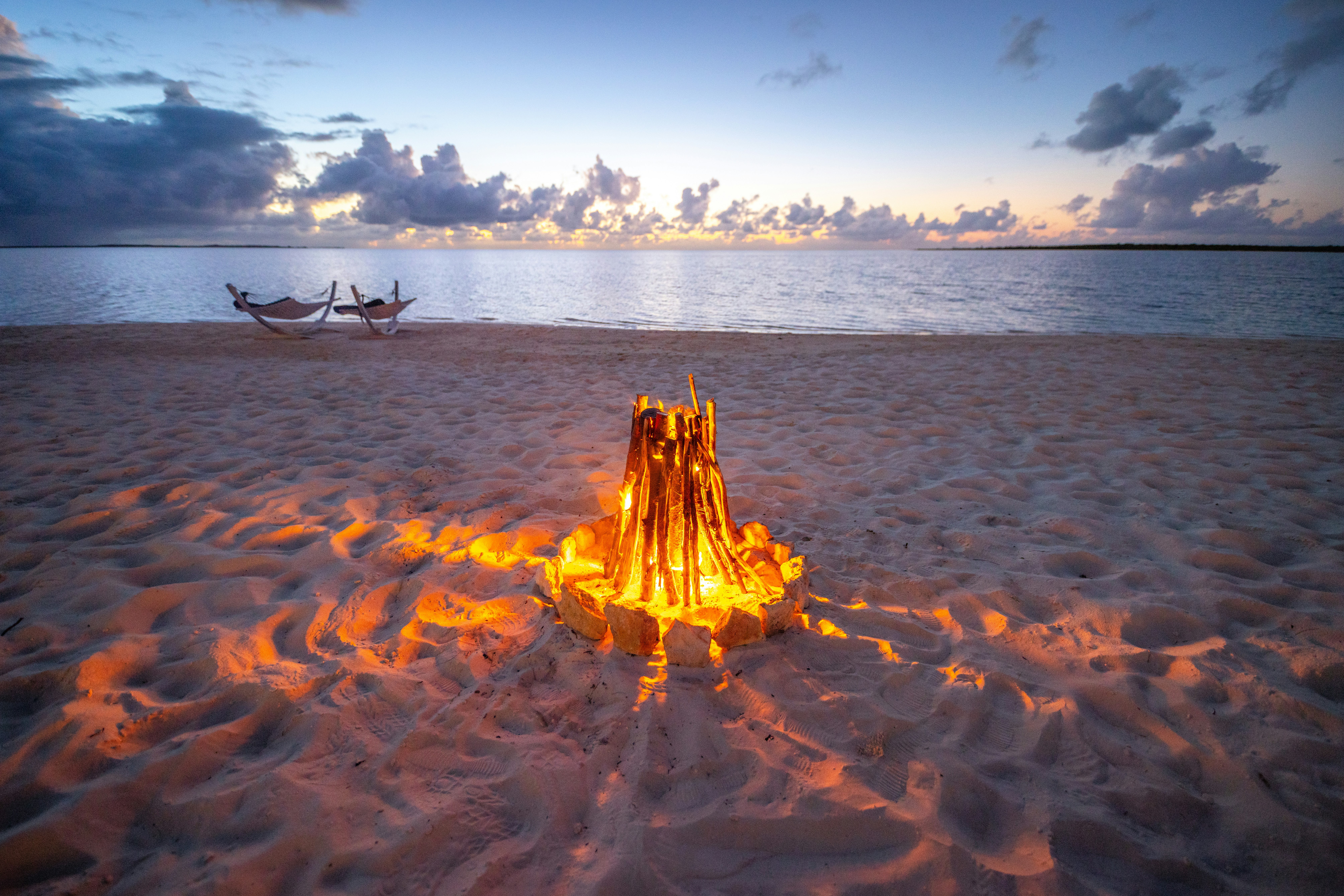 Sunset Bonfire At The Cove