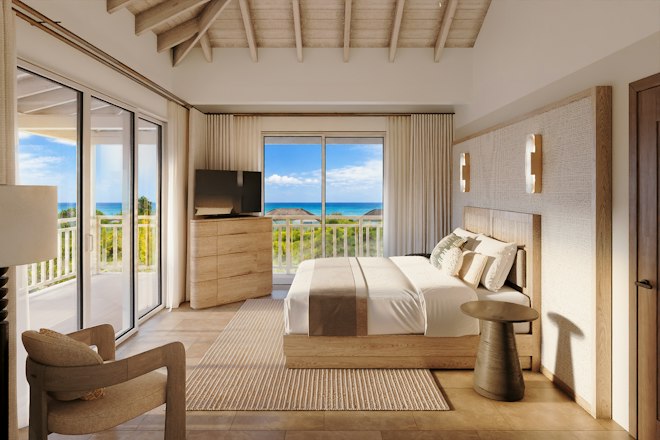 One Bedroom Ocean View Suite Bedroom