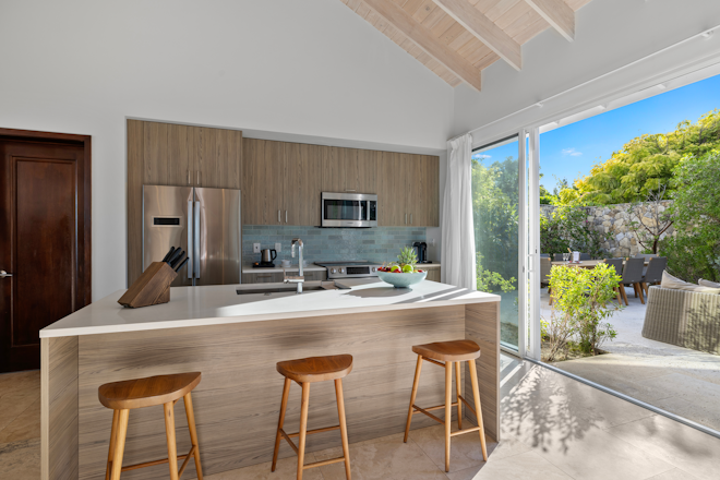 Three Bedroom Beachfront Villa Kitchen
