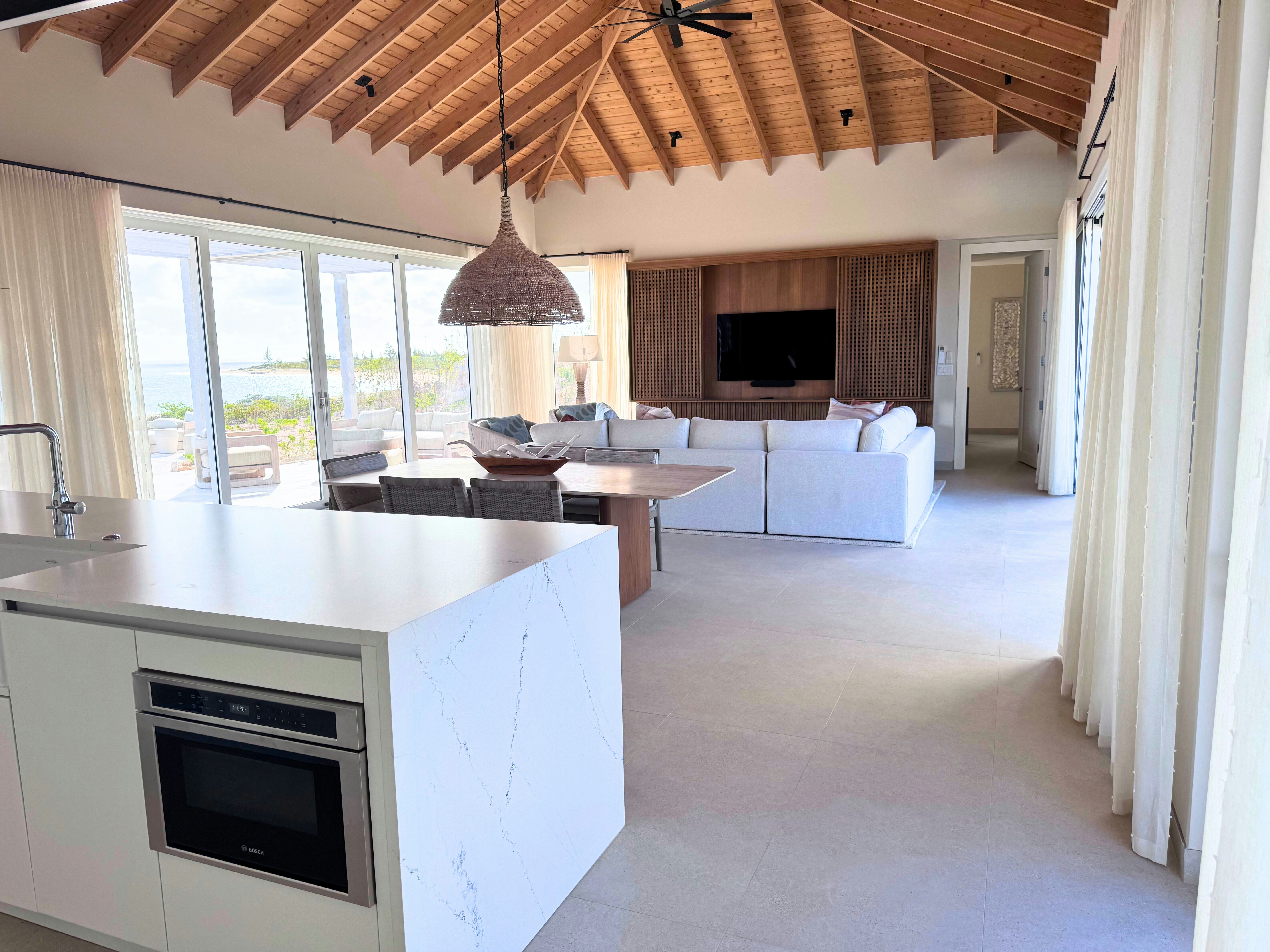 Caicos Bank Estate & Villa Suite - Kitchen & Living Area