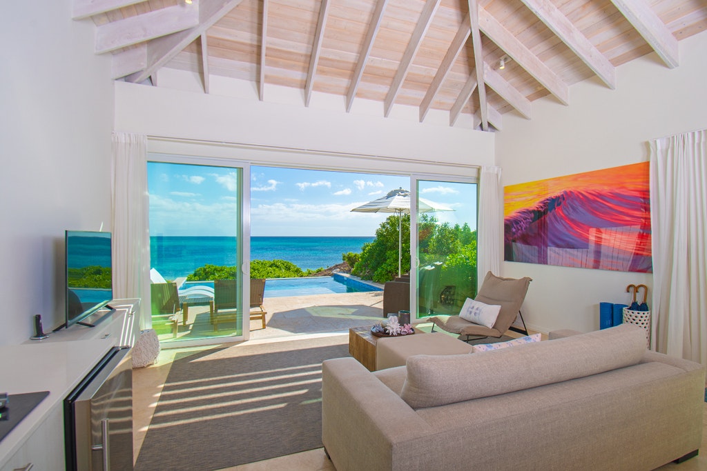 Two Bedroom Beachfront Villa Suite - Living Area