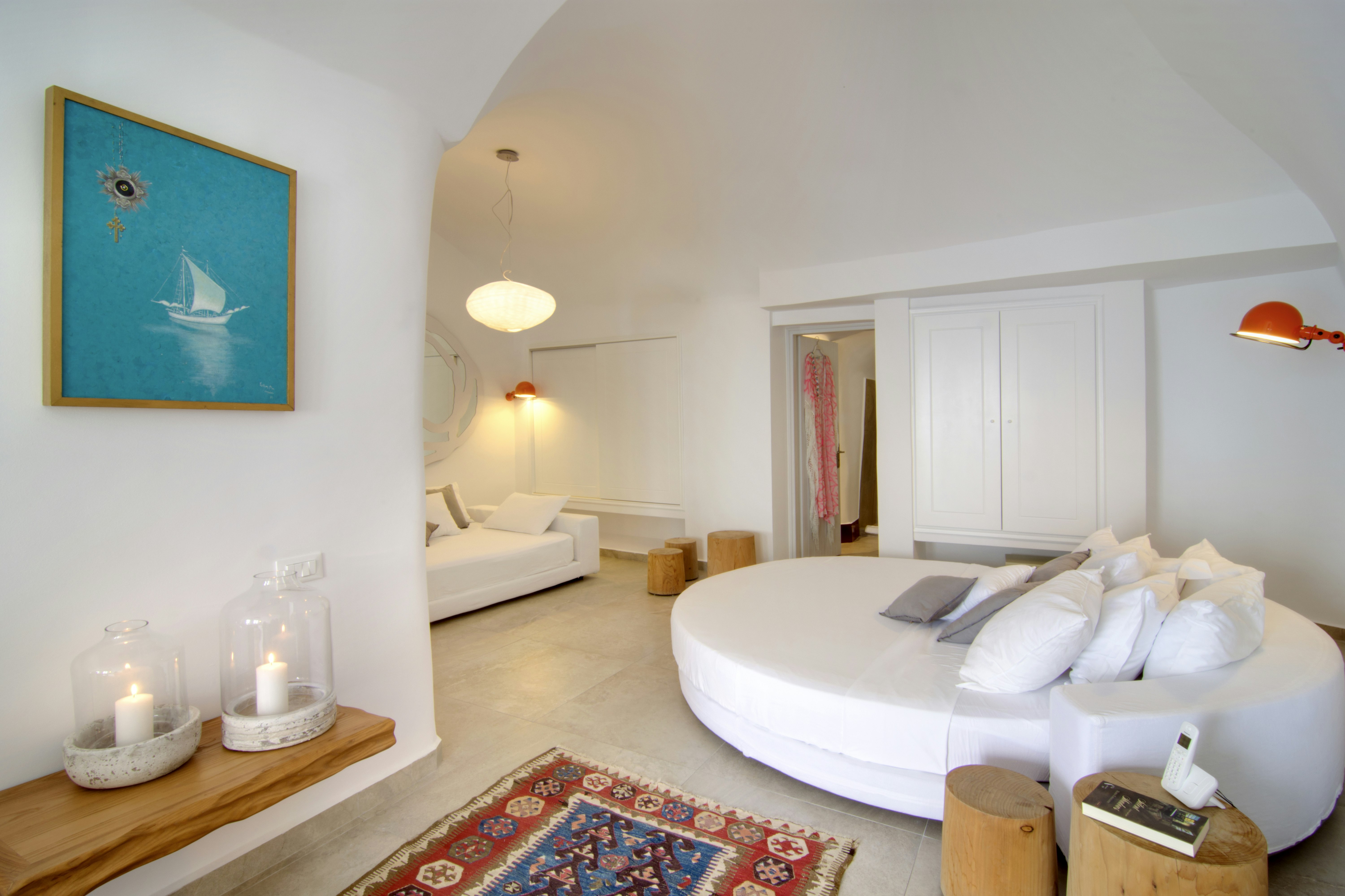 Grand Suite with Private Pool & Caldera View - Bedroom