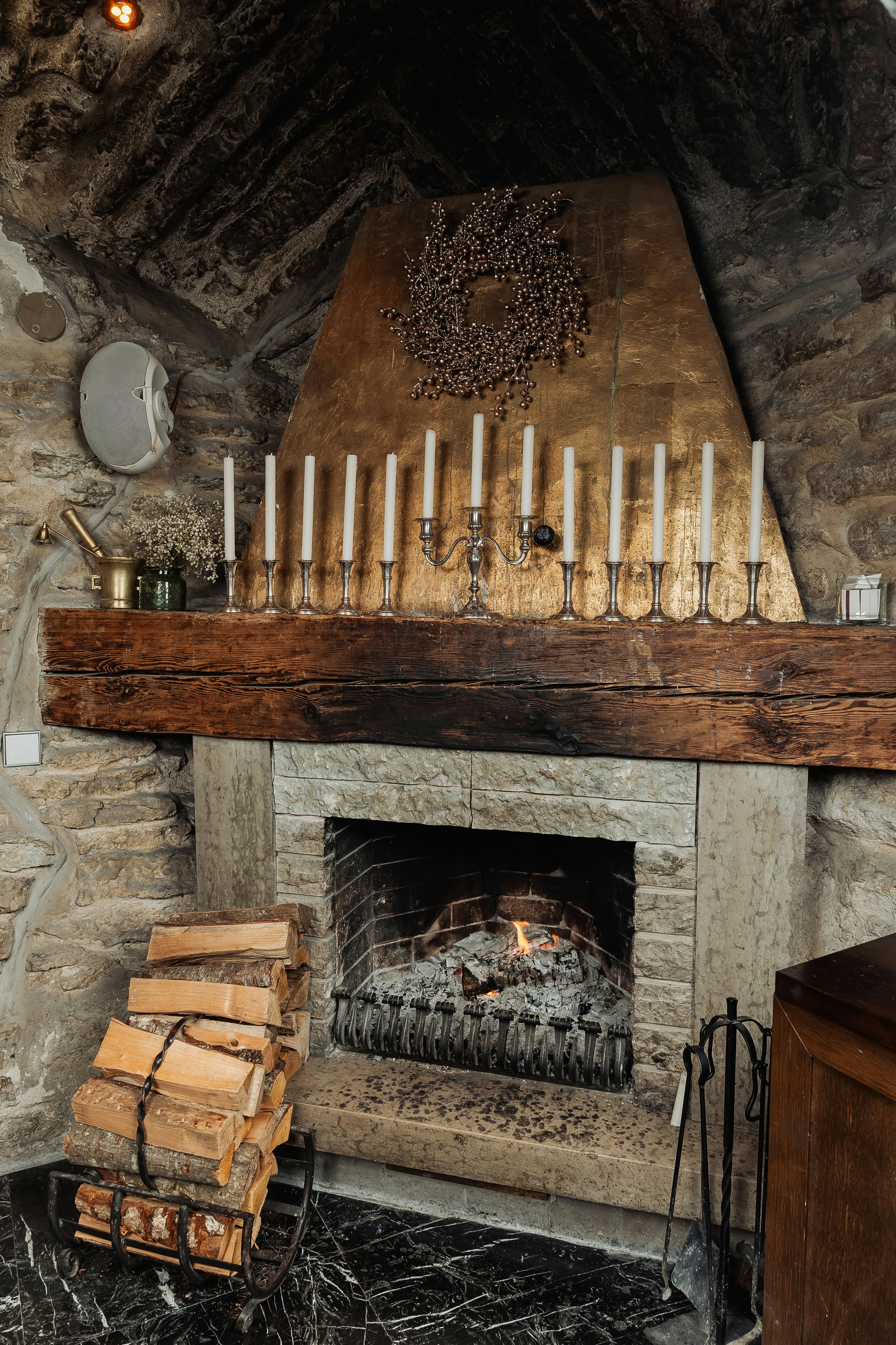 Stenhus Restaurant Fireplace