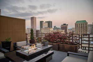 Balcony with City View - Dusk