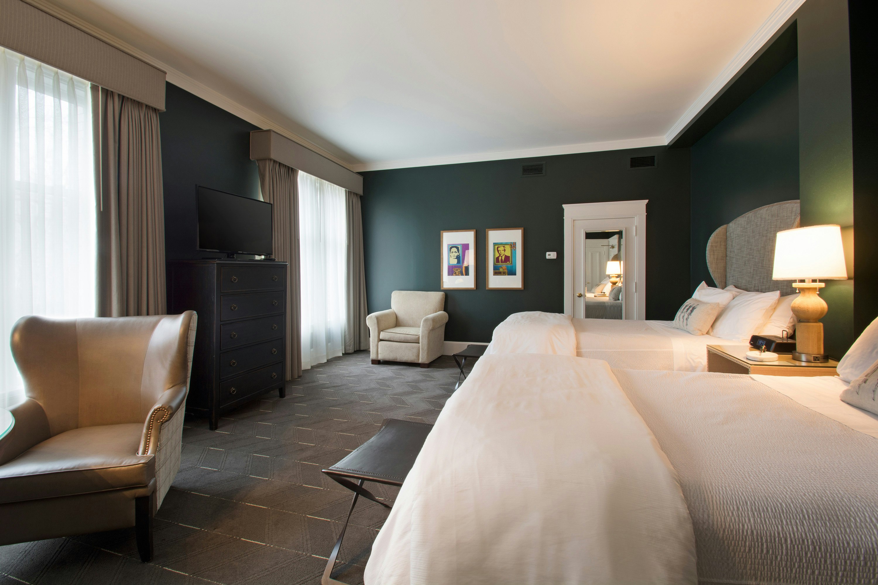 Premier Two Double Beds - Bedroom