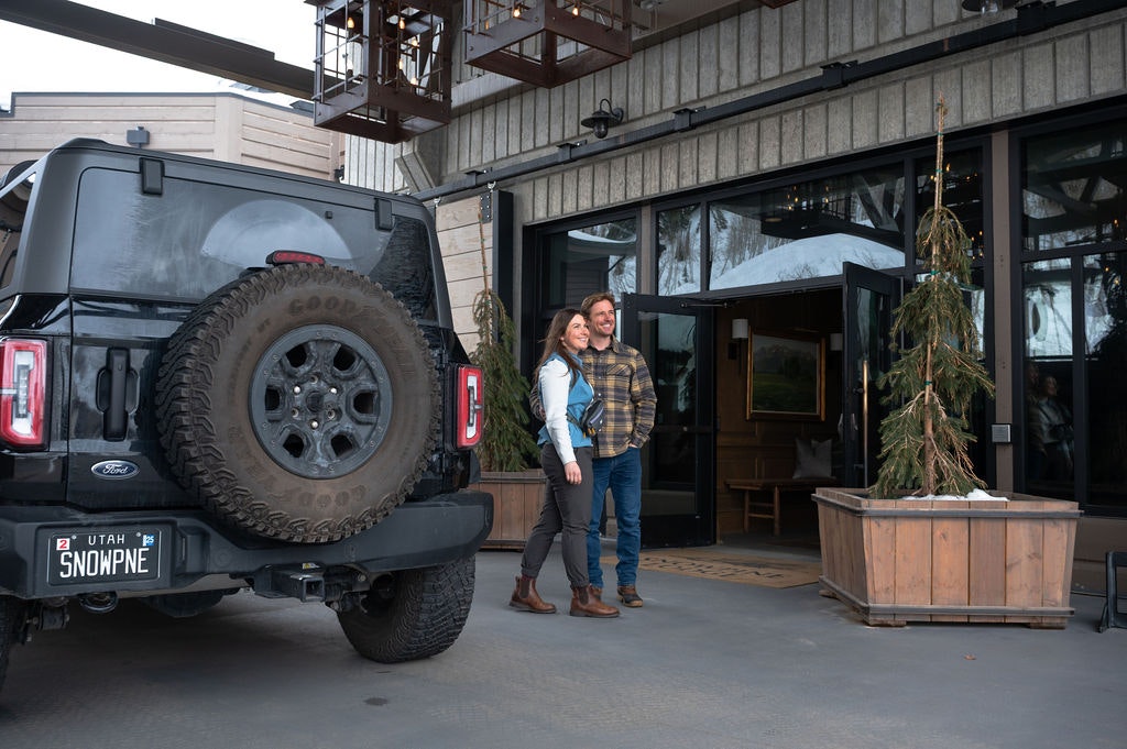 Snowpine Lodge Entrance Winter