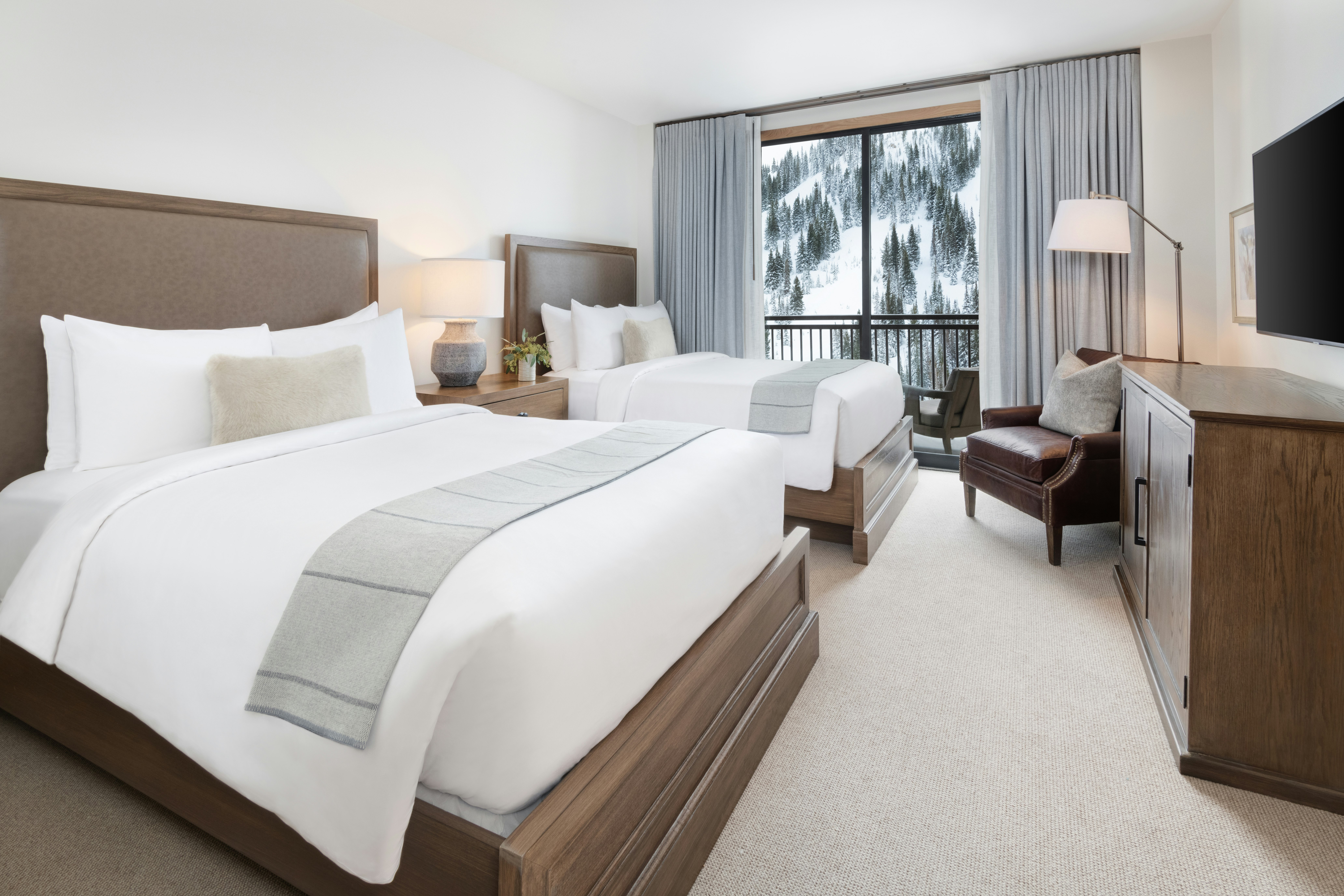 Slope Side Double with Balcony - Bedroom