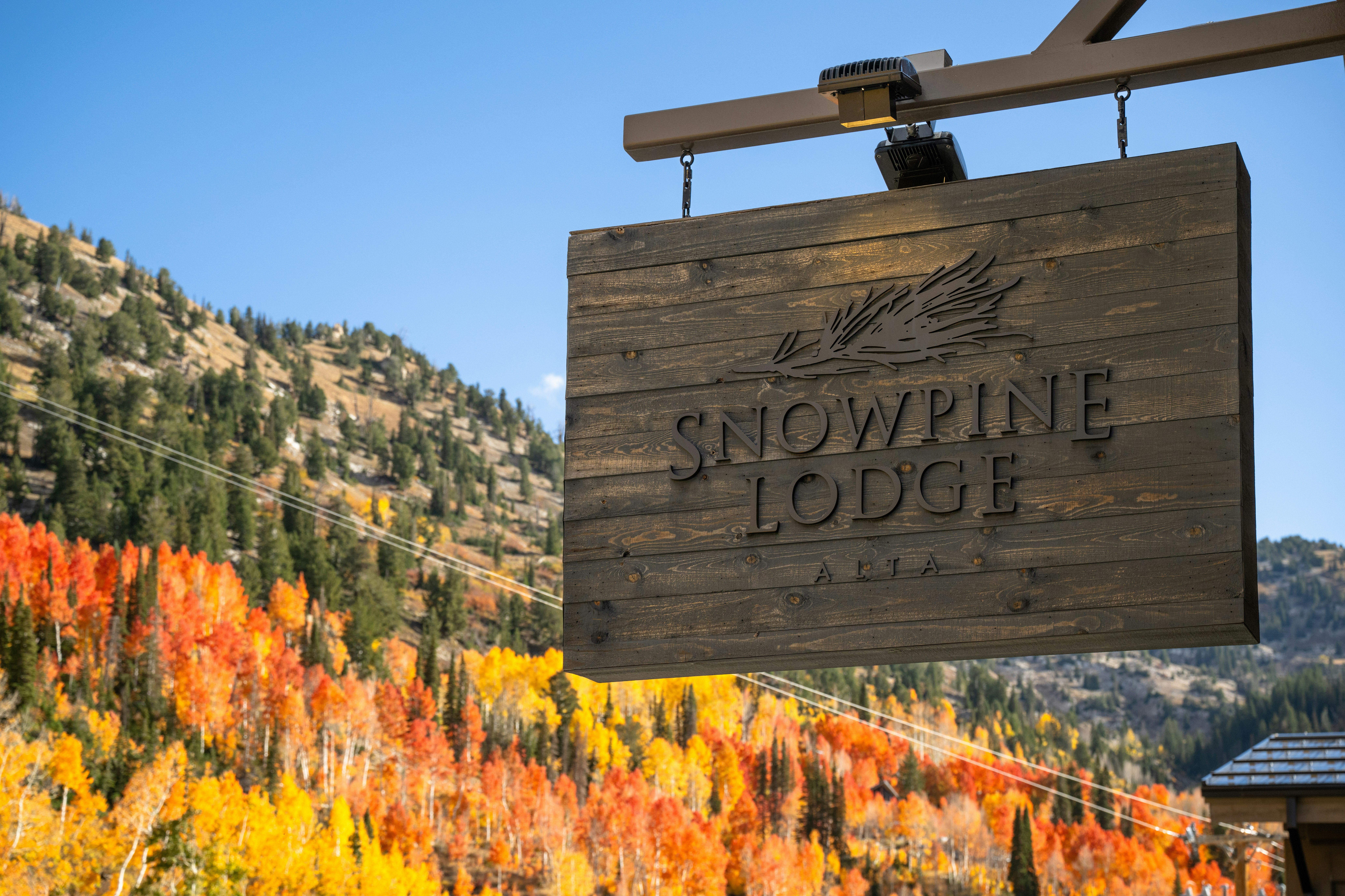 Snowpine Lodge Fall Photo Signage