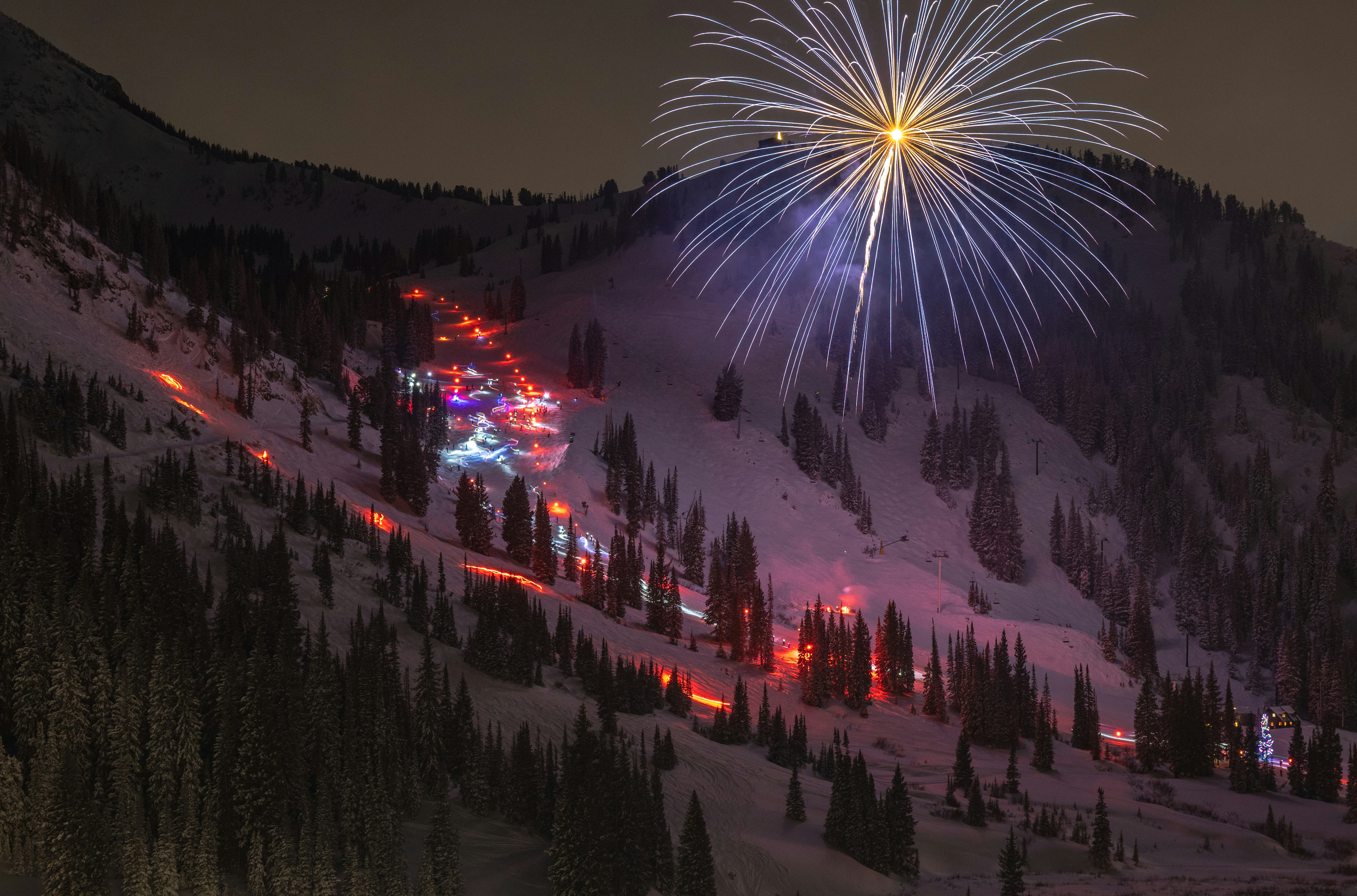 New Years Eve Fireworks View From Gulch Pub