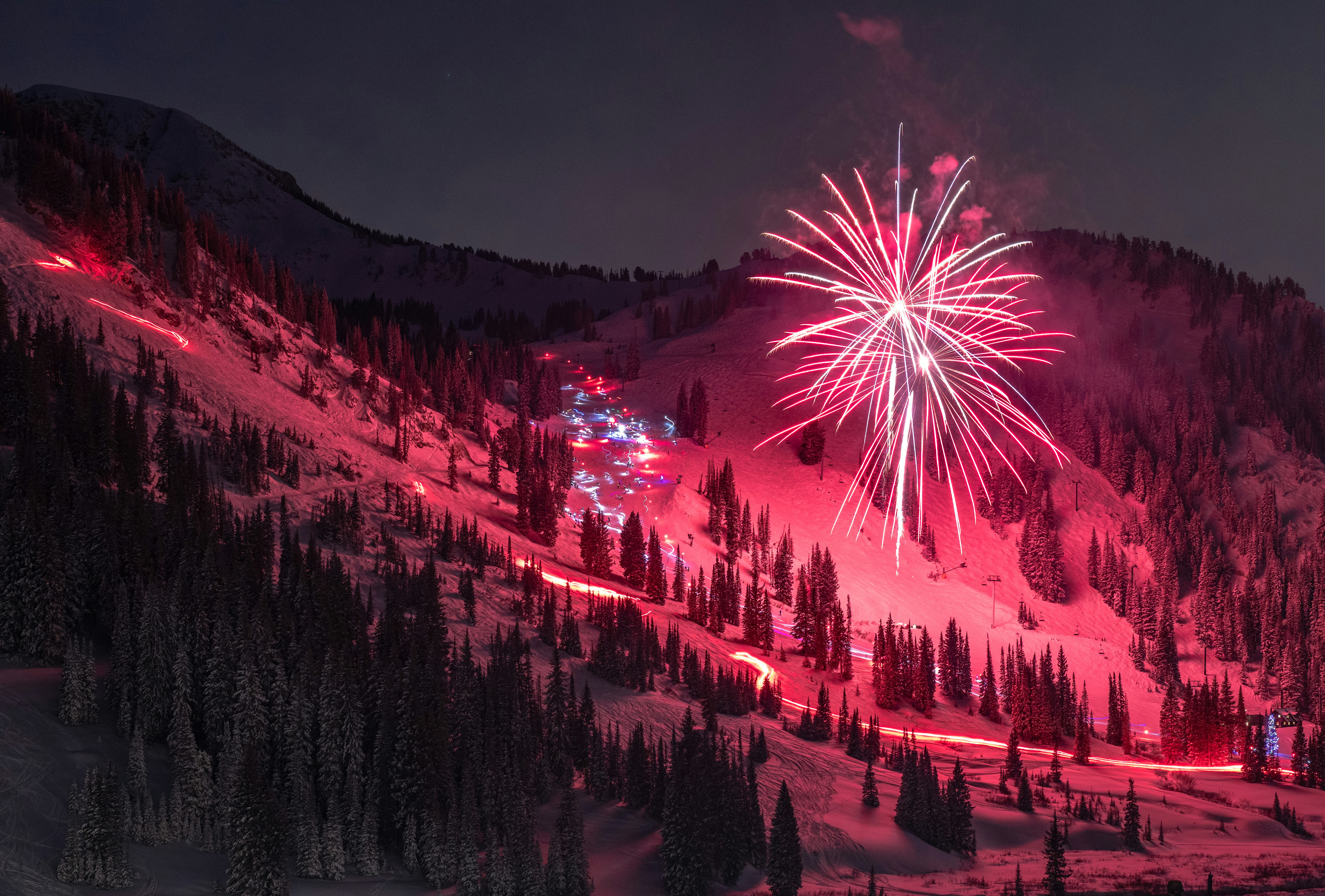 New Years Eve Fireworks View From Gulch Pub