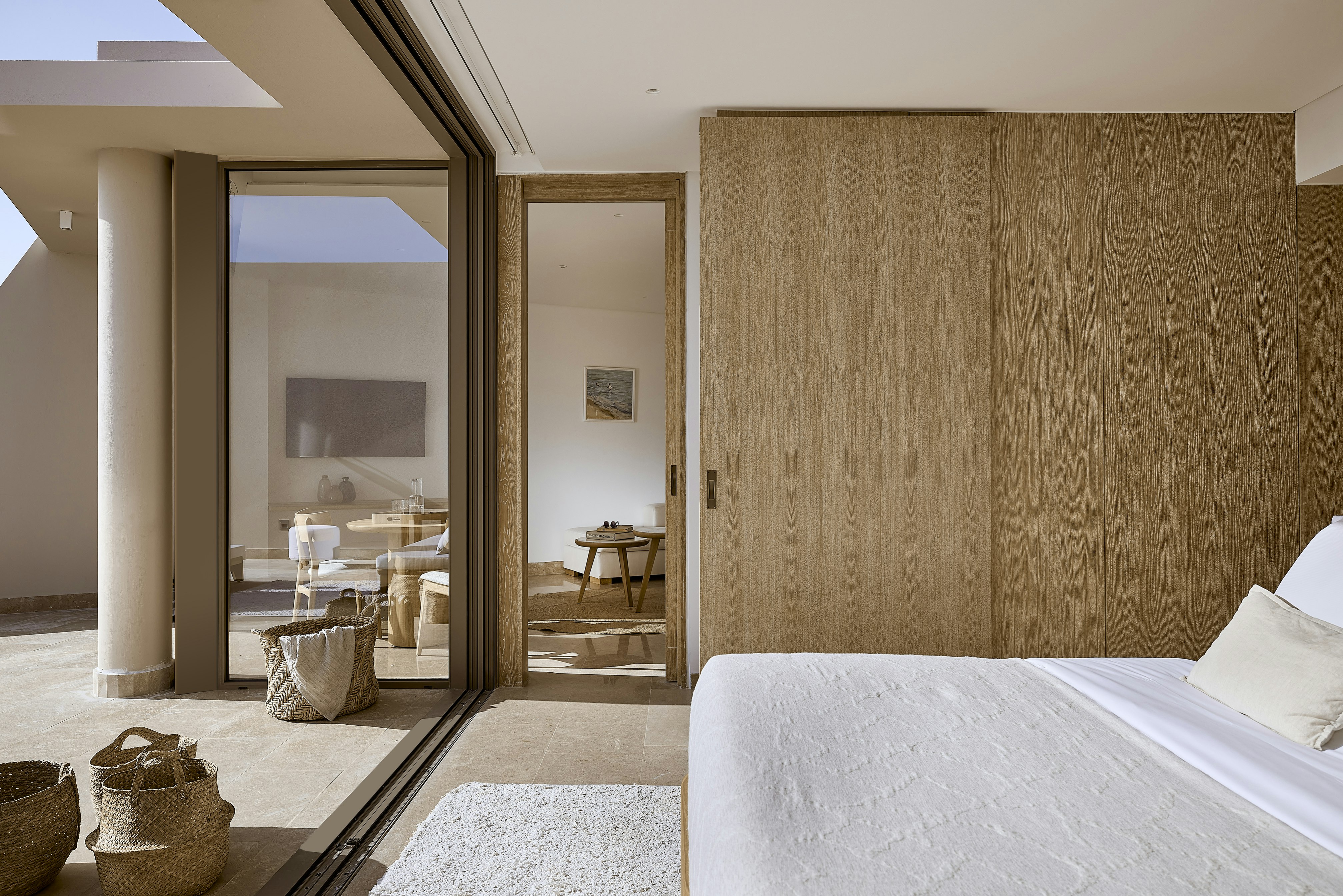 Olives and Sea 3 Bedroom Villa Private Pool Harbour/Sea View - Bedroom