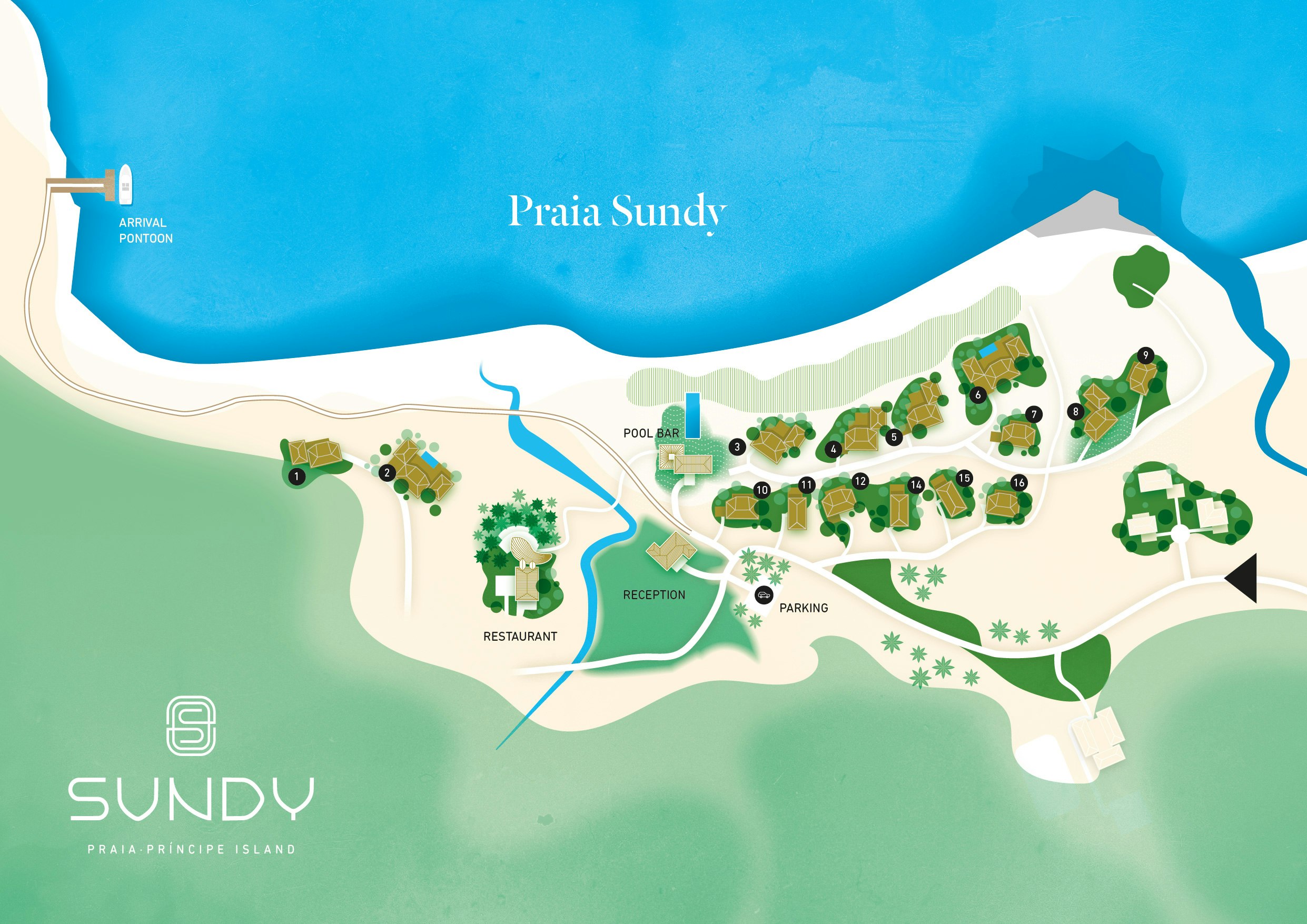 Mapa Sundy Praia