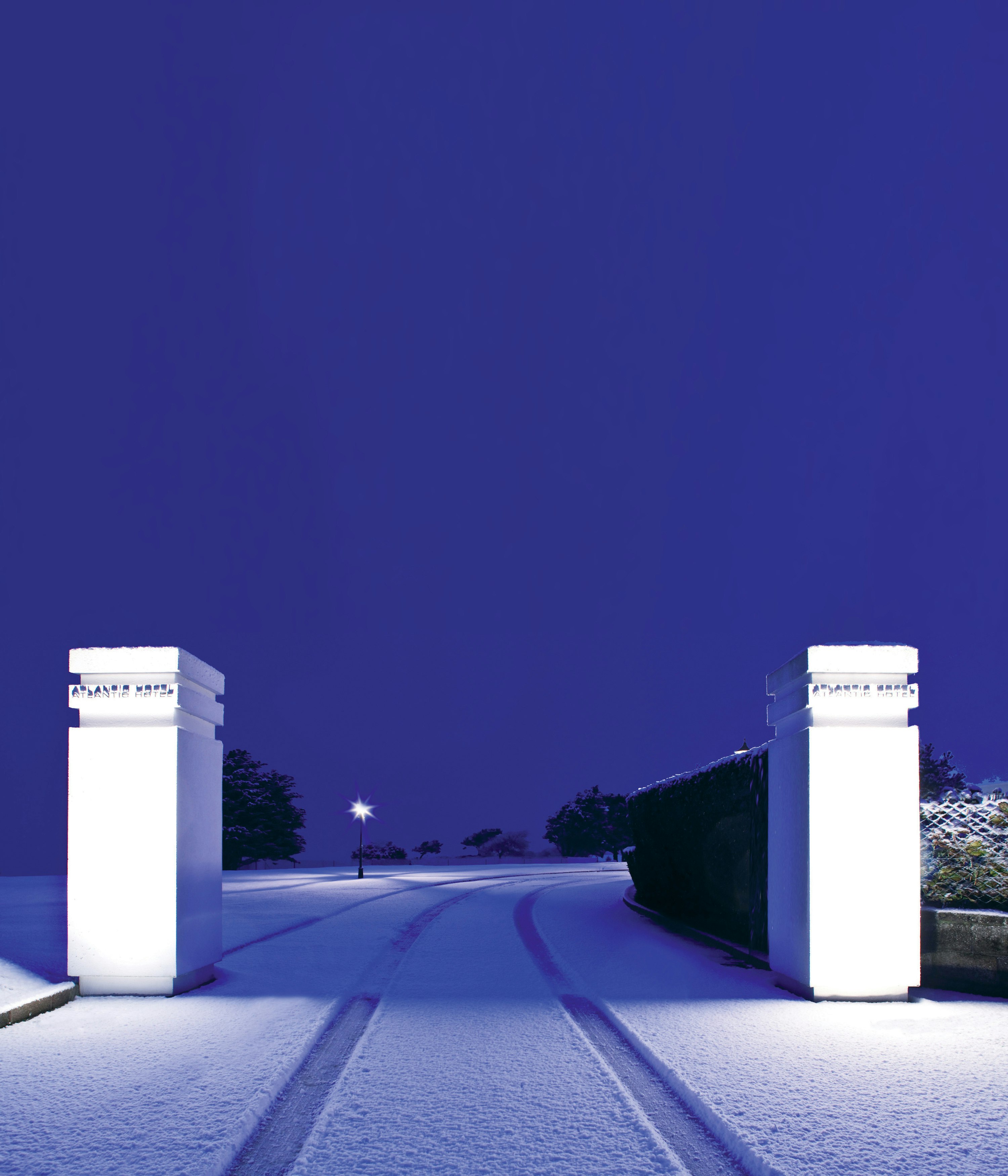 Entrance Pillars in the Snow