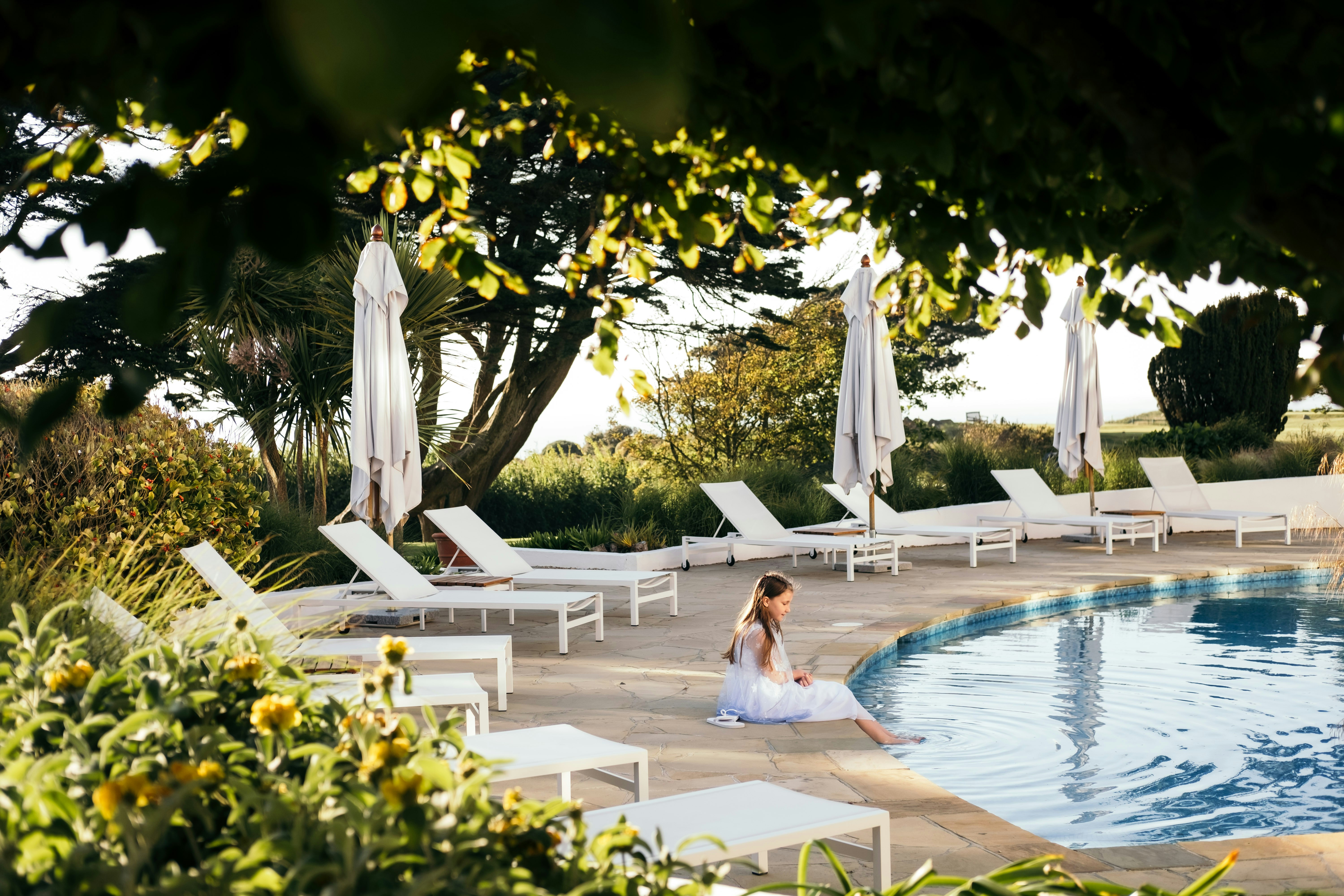 Outdoor Pool Area Child