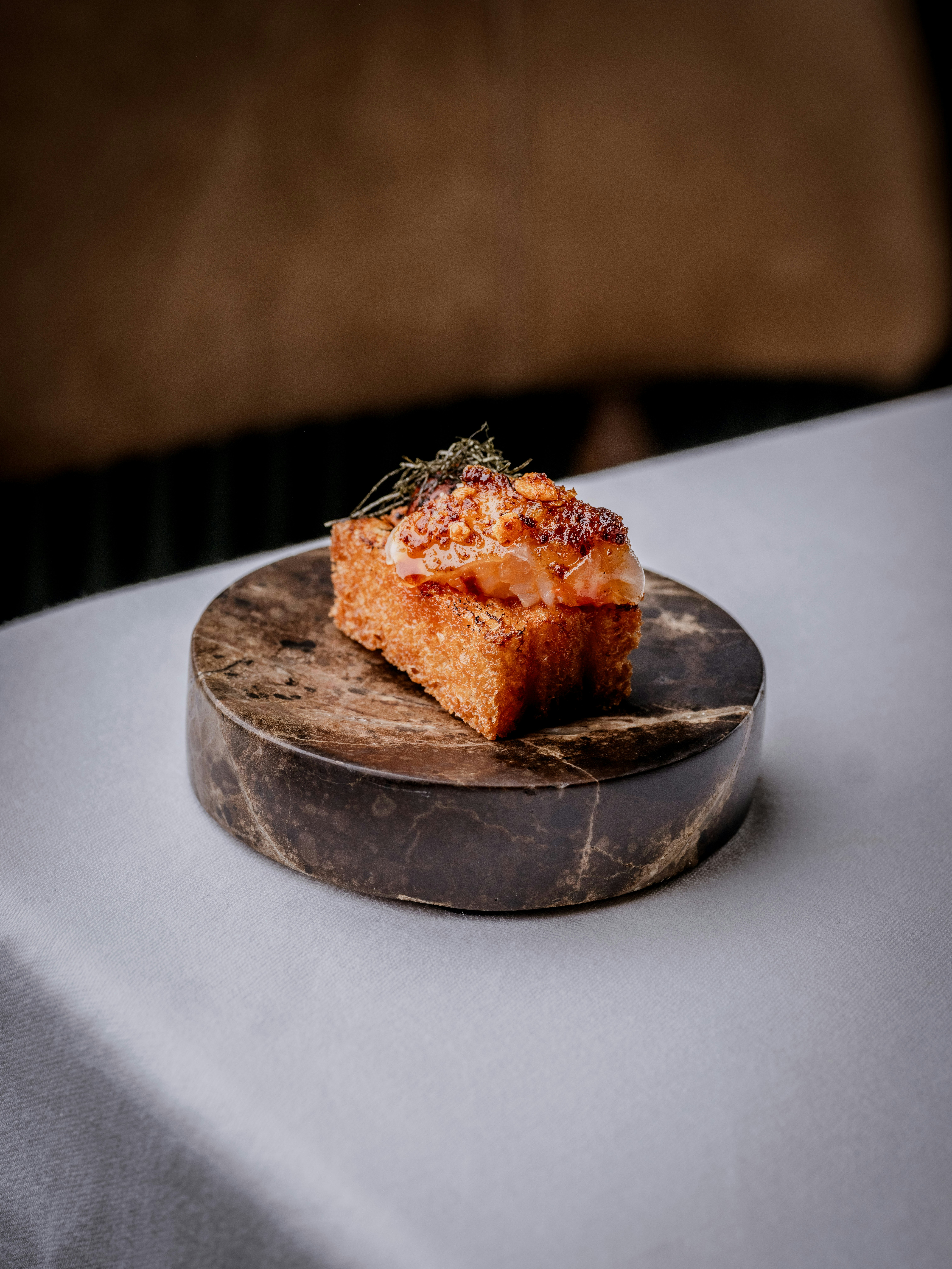 Lobster toast, nori, lardo