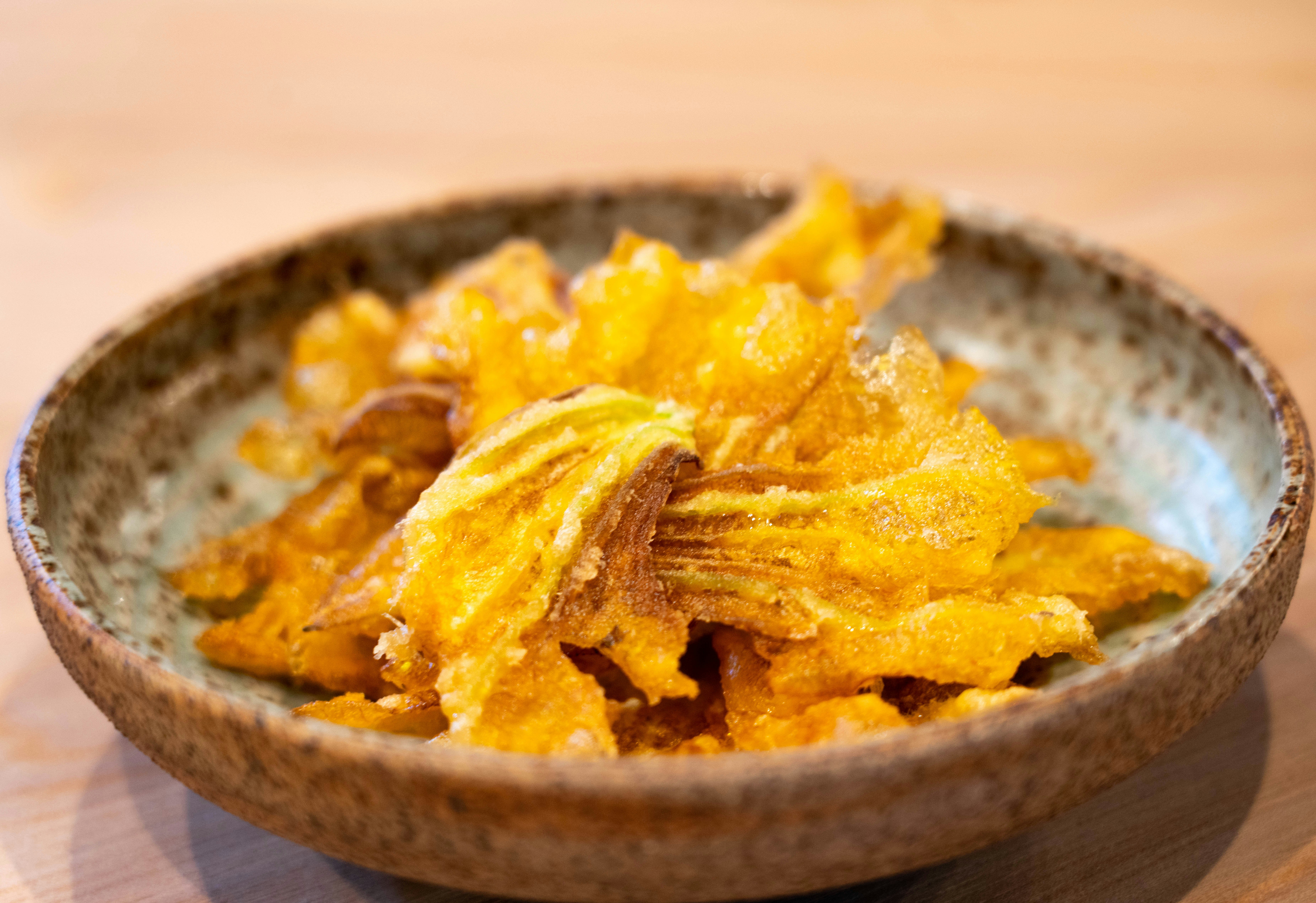 Deep Fried Pumpkin Flowers