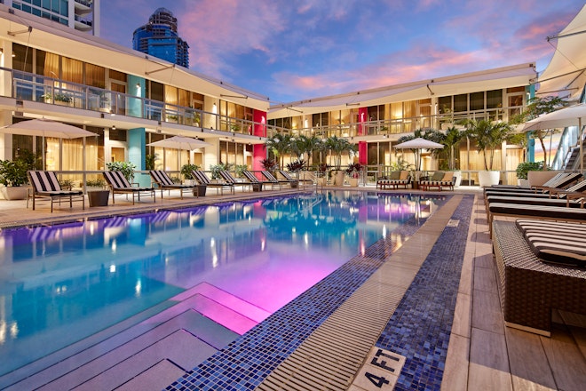 Rooftop Pool - Evening