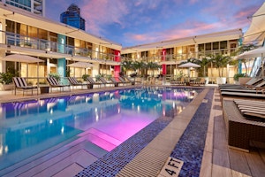 Rooftop Pool - Evening