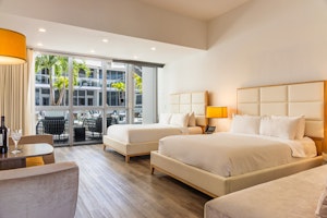 Pool View Double Queen with Terrace - Bedroom