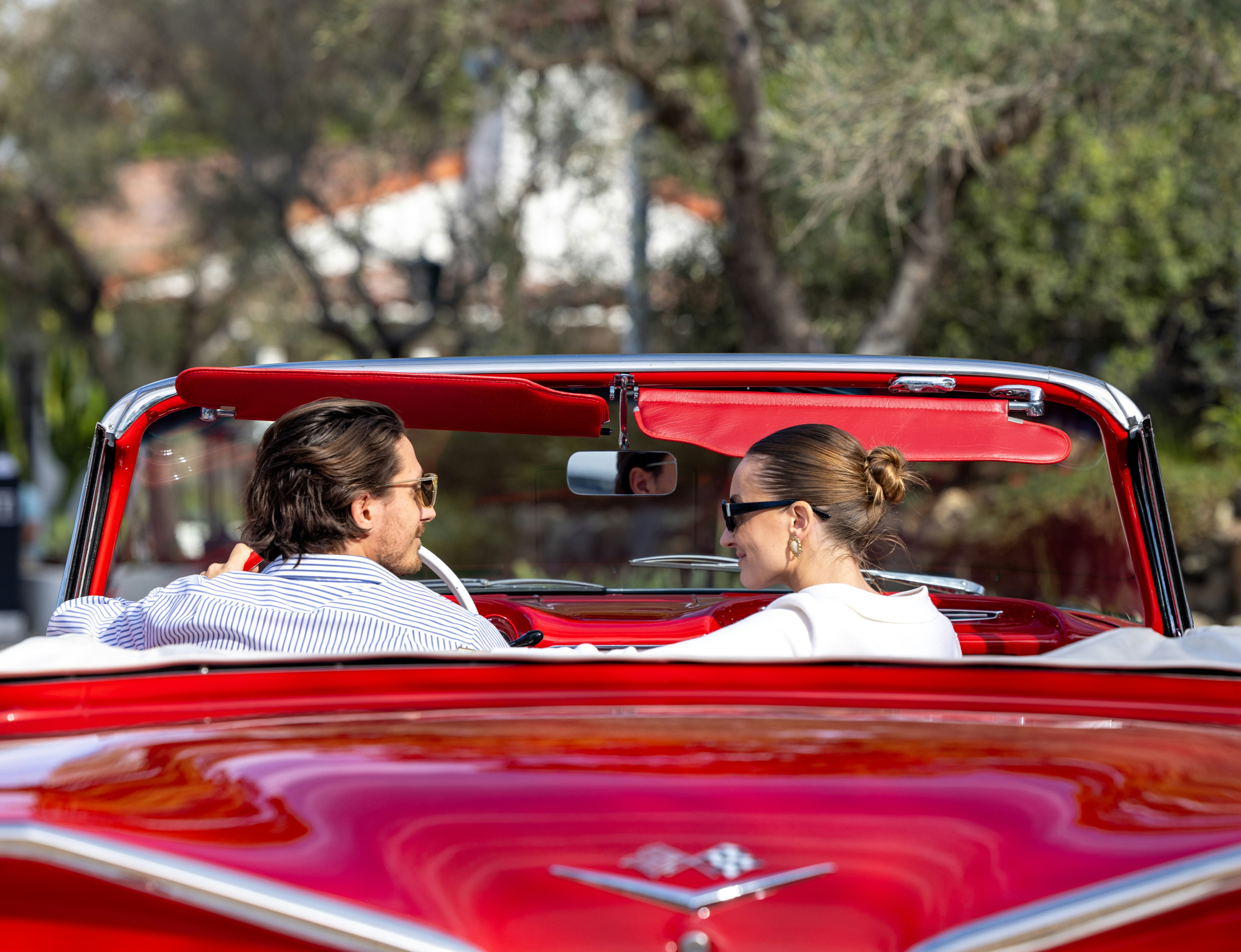 Couple in Vintage Car