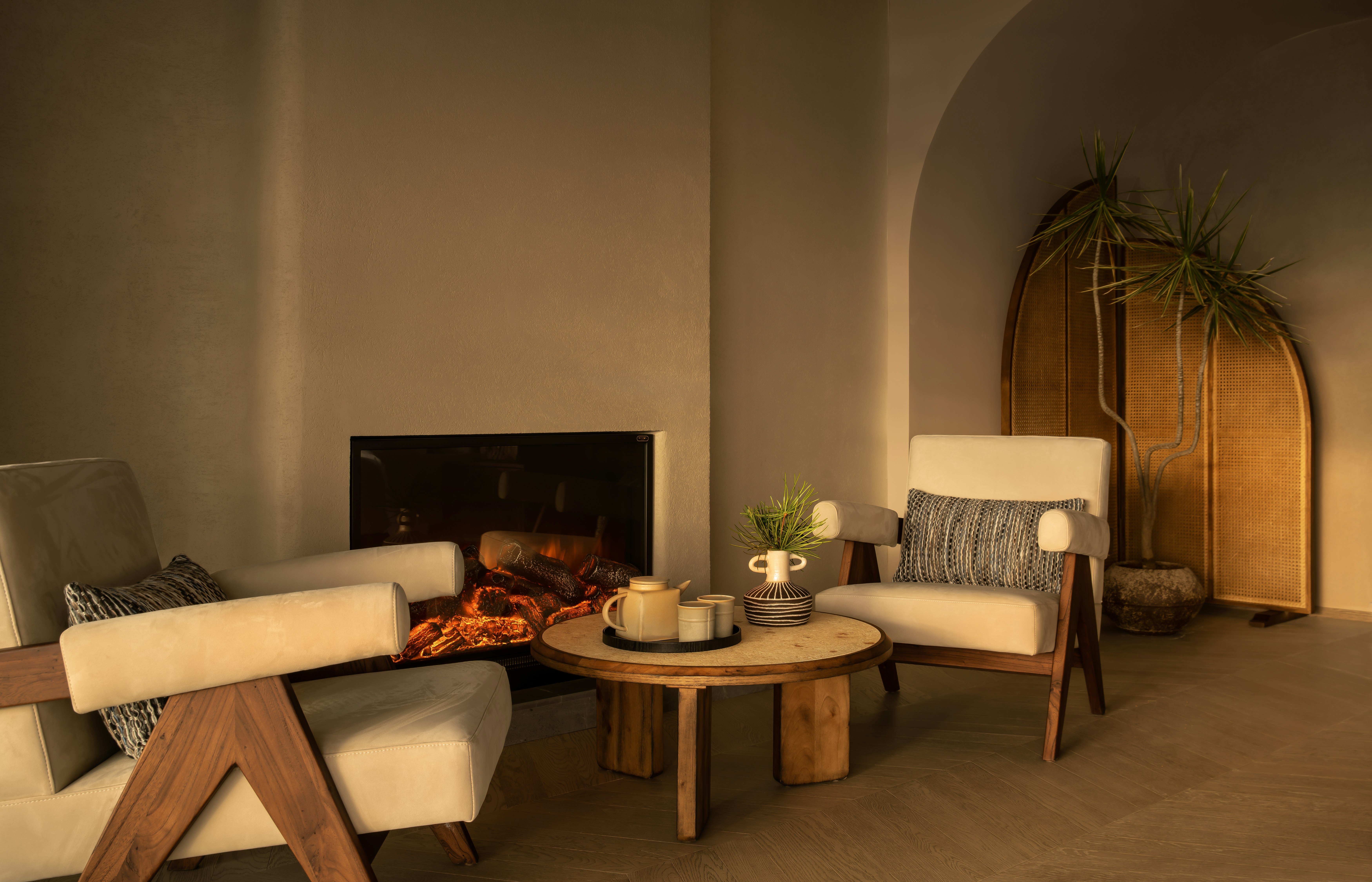 Panoramic Hot Spring Deluxe King Room - Living Area