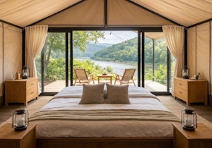 Riverfront Glamping - Bedroom