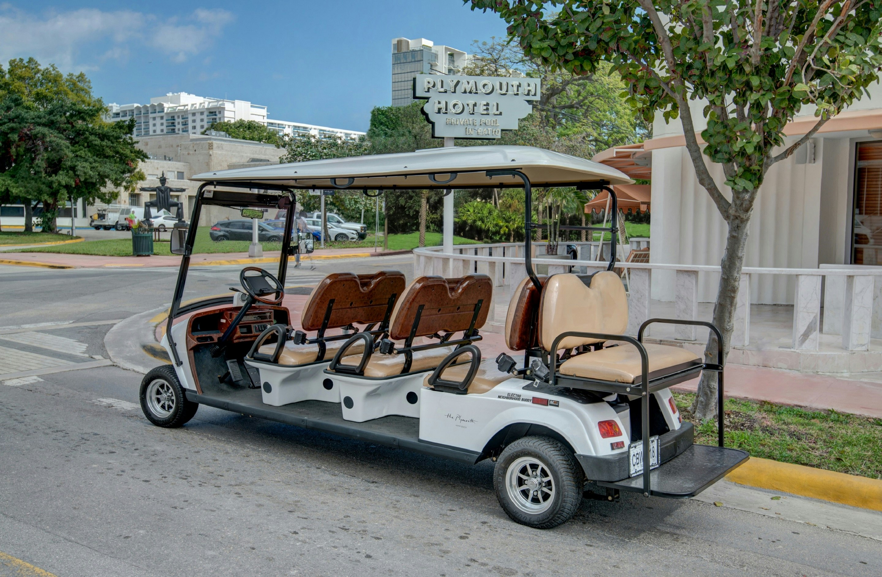 Plymouth Hotel Exterior - Golf Cart Transportation