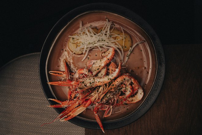 Grilled langoustine