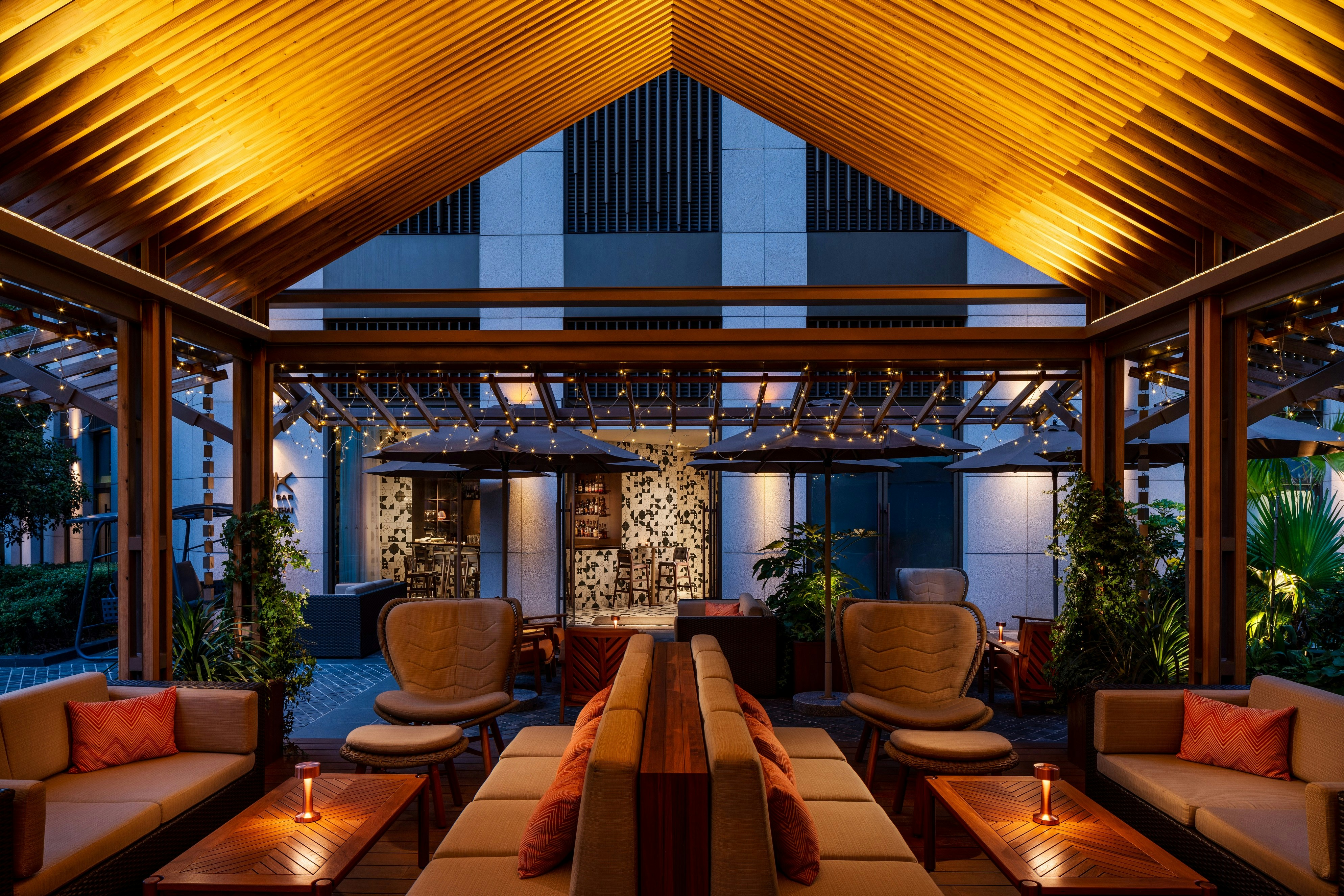 The ZUK Bar Terrace Outdoor Night