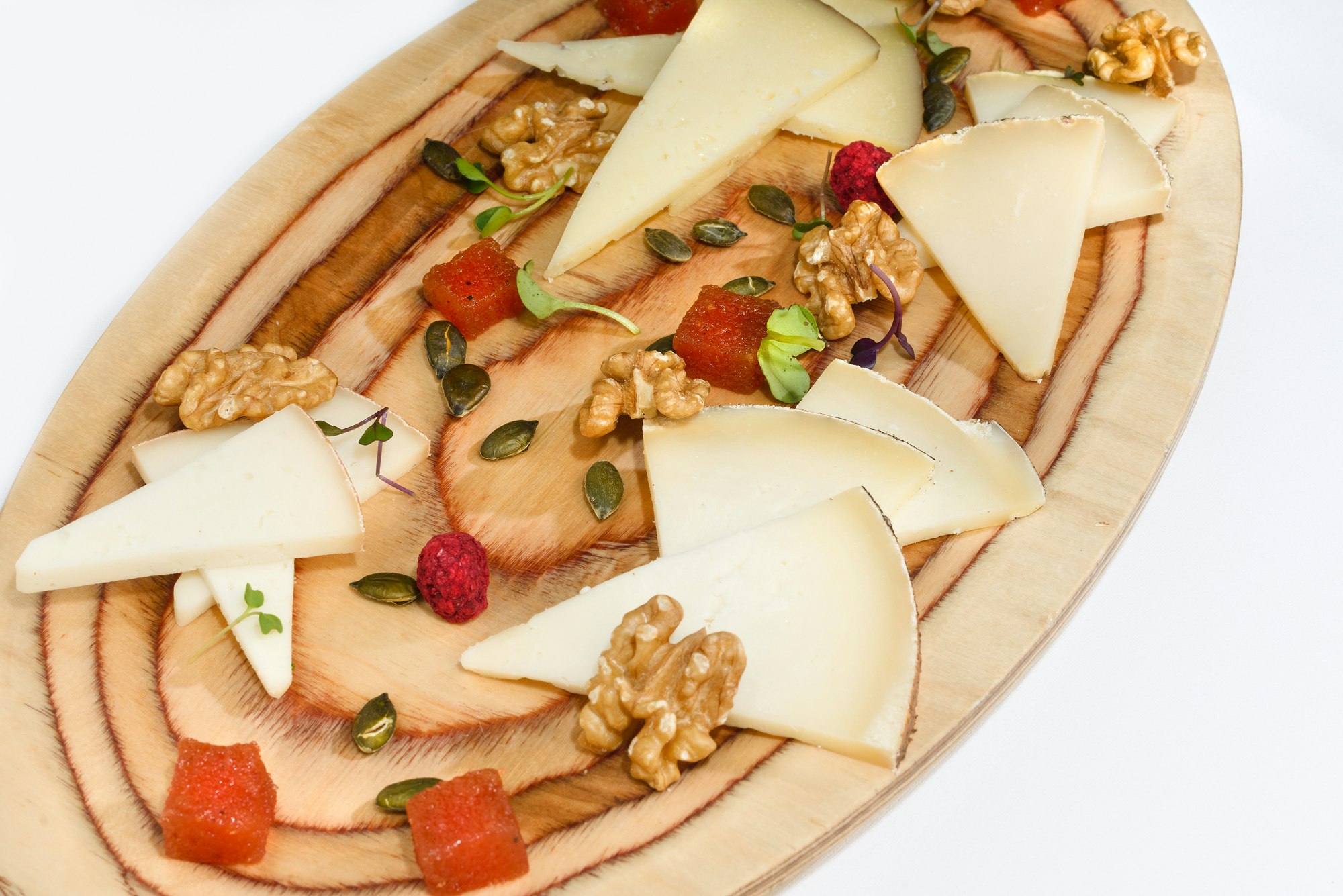 assortment of cheeses